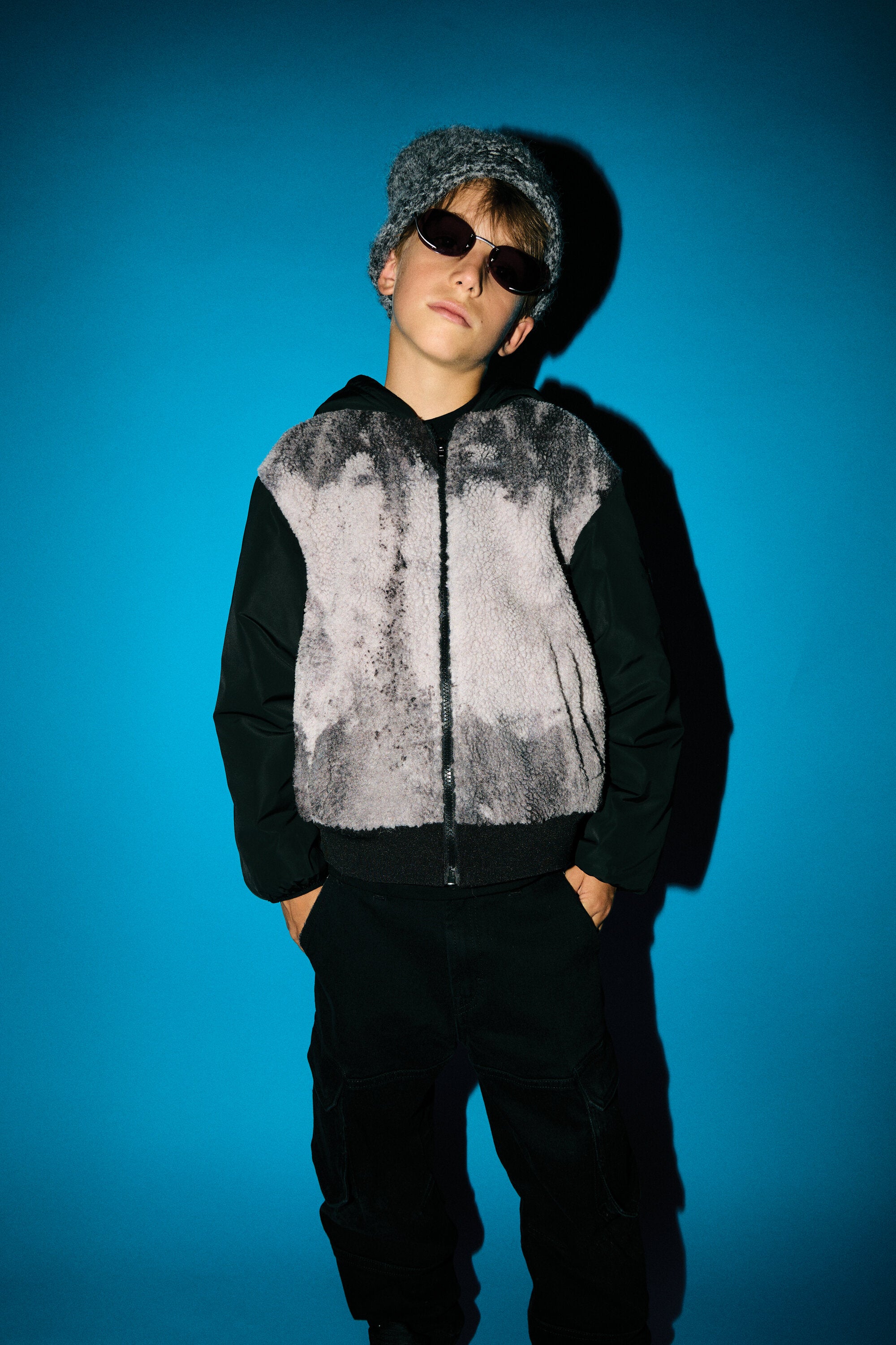 Teddy tie-dye jacket with hood