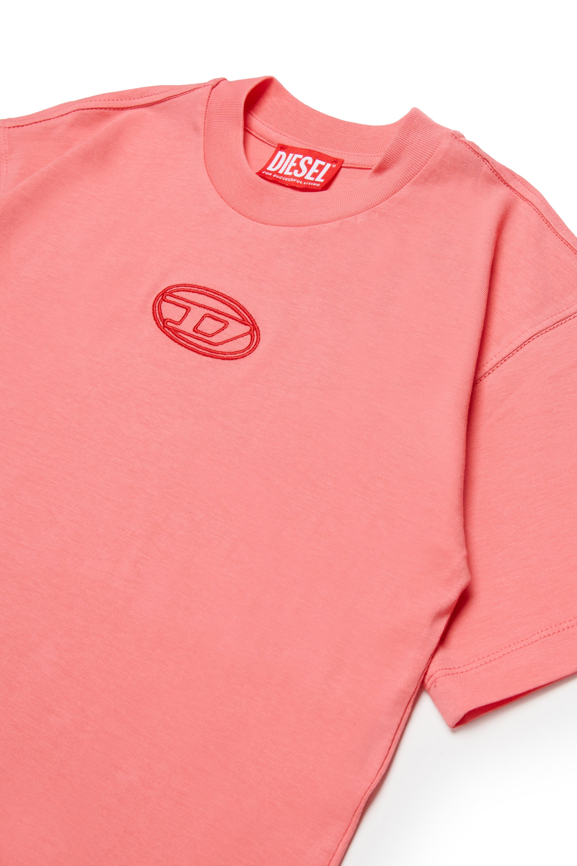 Boxy jersey T-shirt branded with Oval D logo