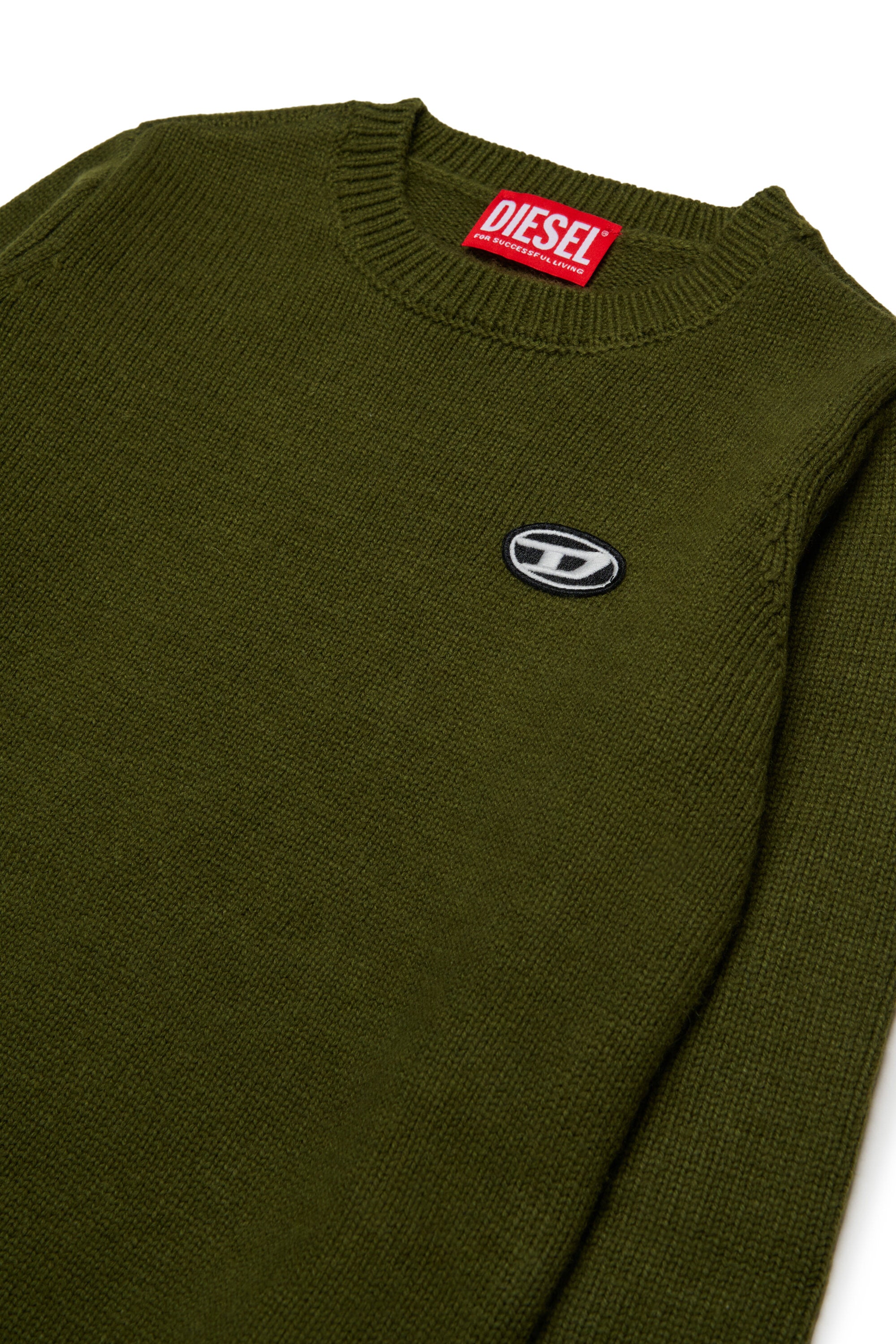 Wool and cashmere blend sweater with patches