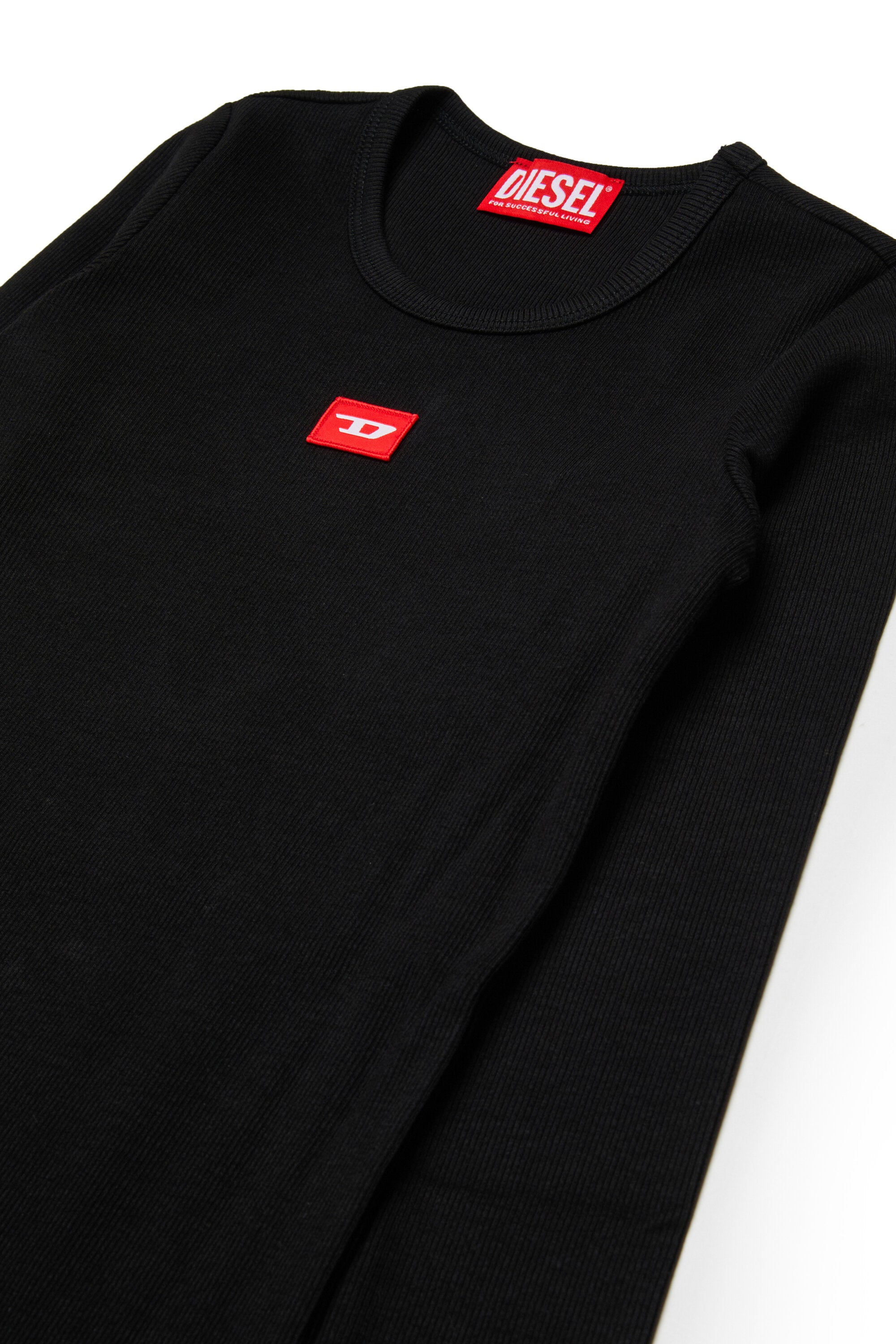 Stretch cotton ribbed sheath dress