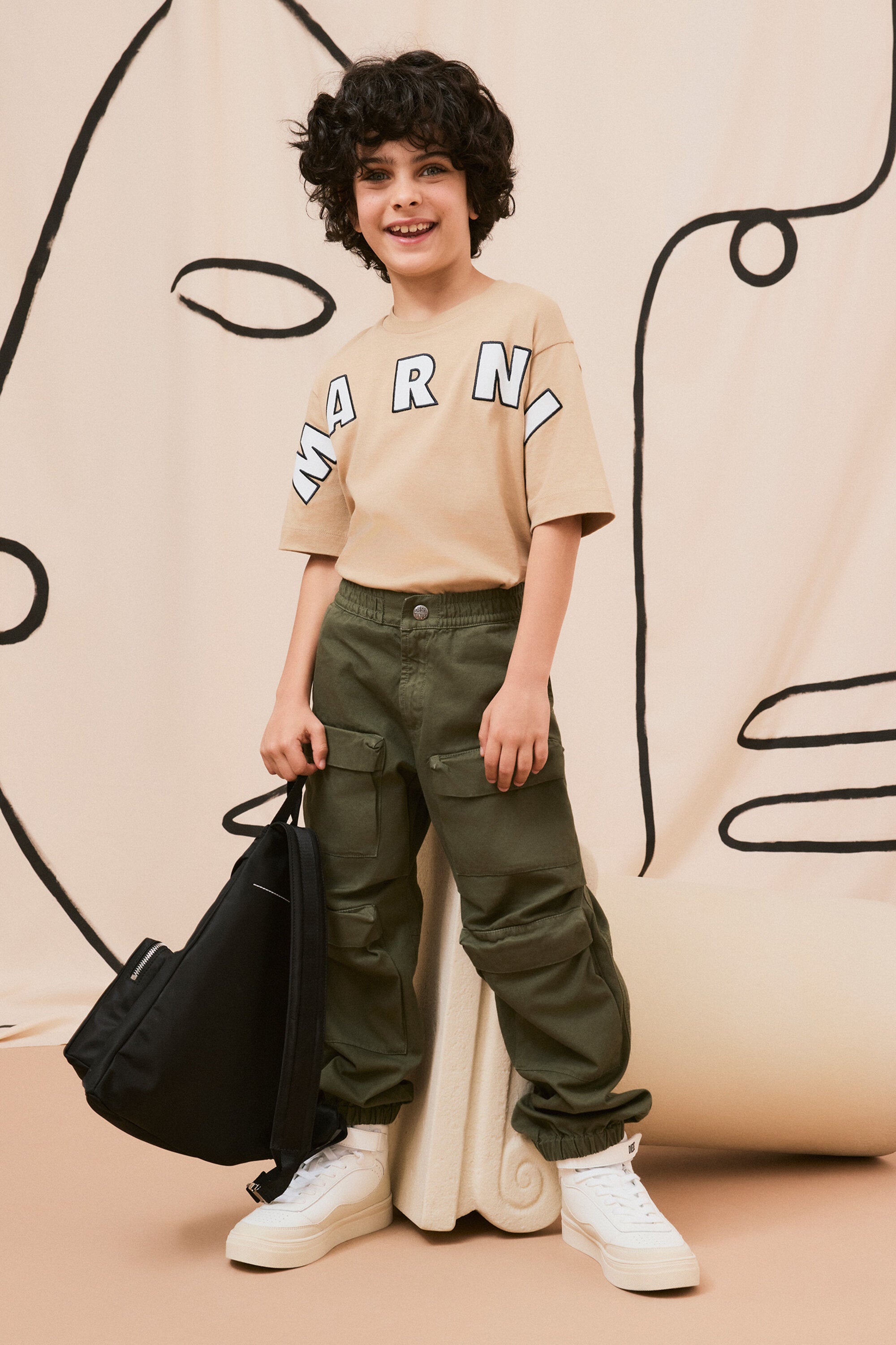 Gabardine cargo pants