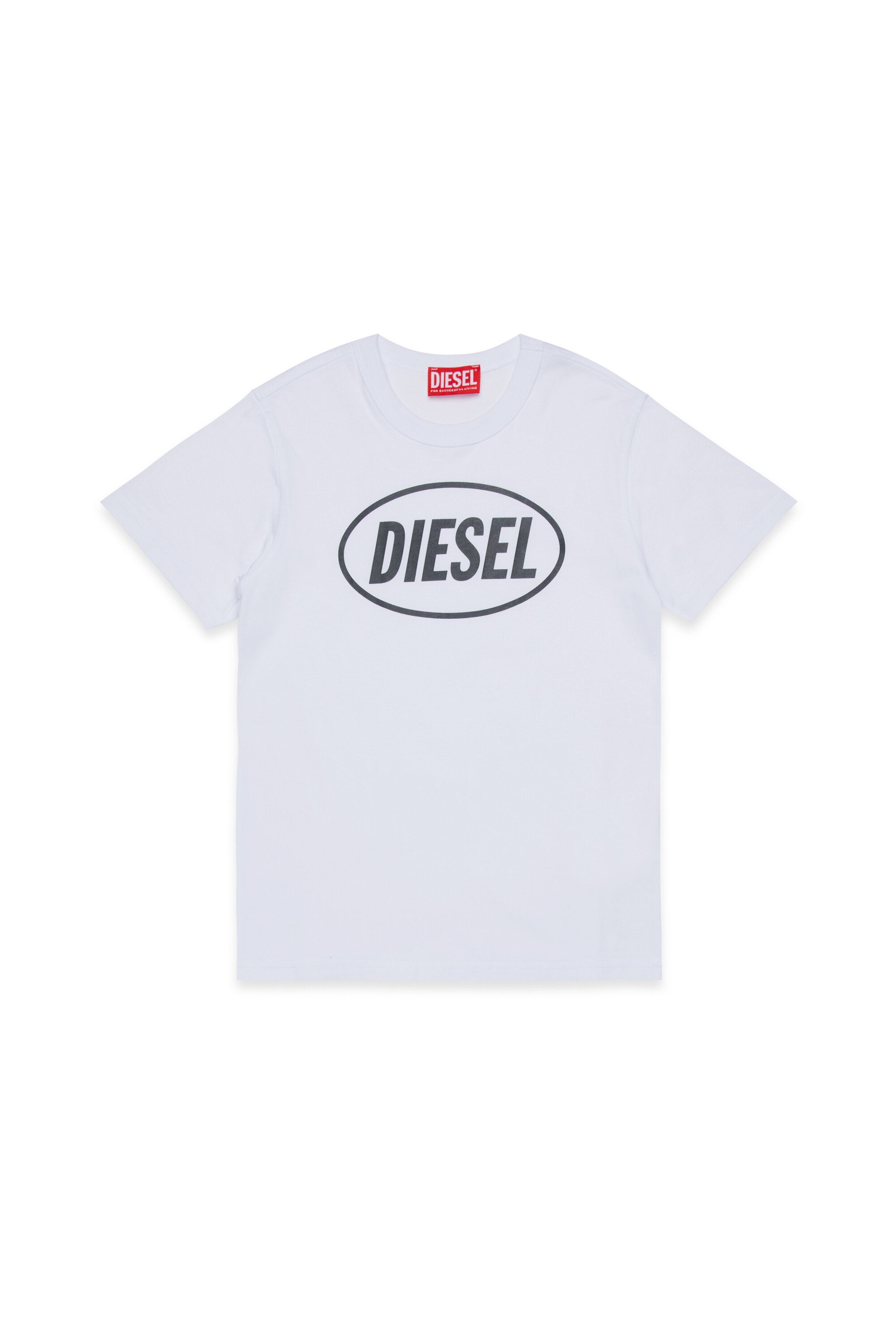 Cotton jersey T-shirt branded with Oval Diesel logo