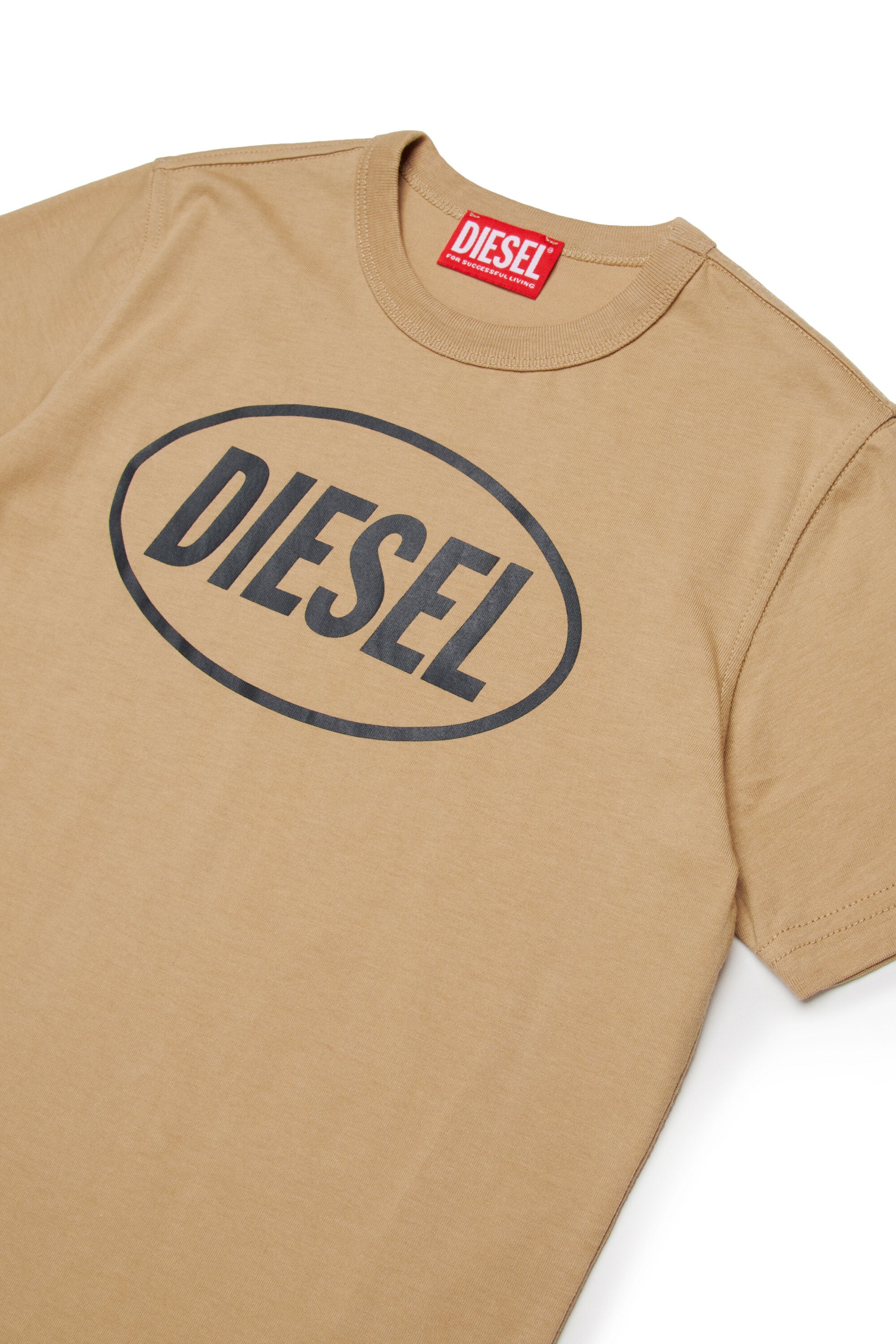 Cotton jersey T-shirt branded with Oval Diesel logo