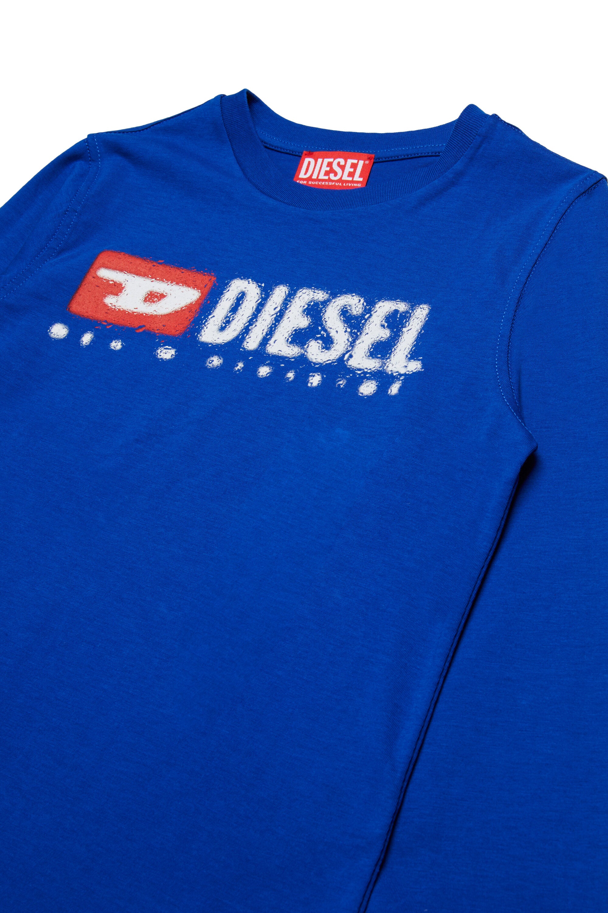 Long sleeves jersey T-shirt with Diesel Denim Division logo