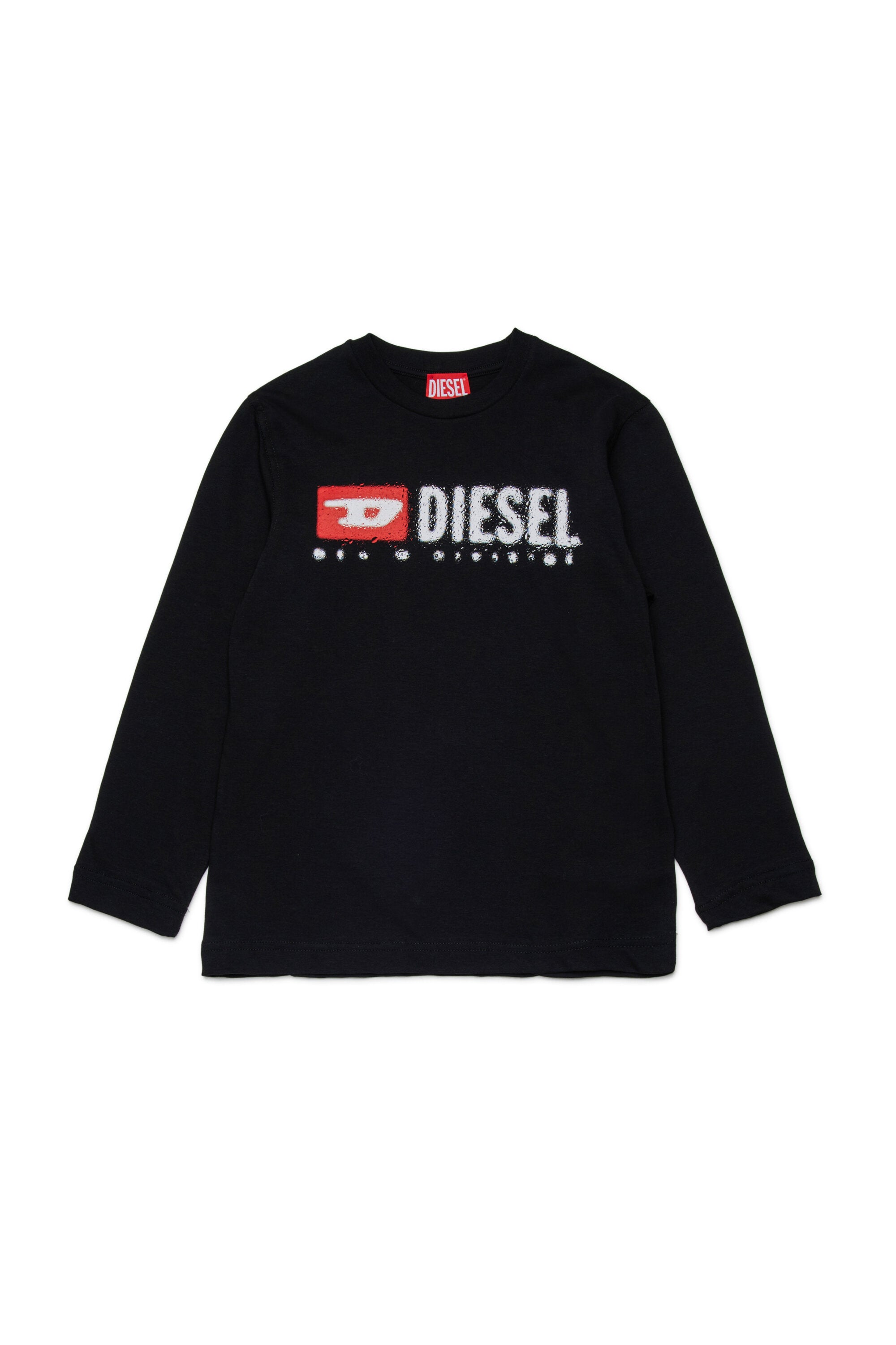 Long sleeves jersey T-shirt with Diesel Denim Division logo
