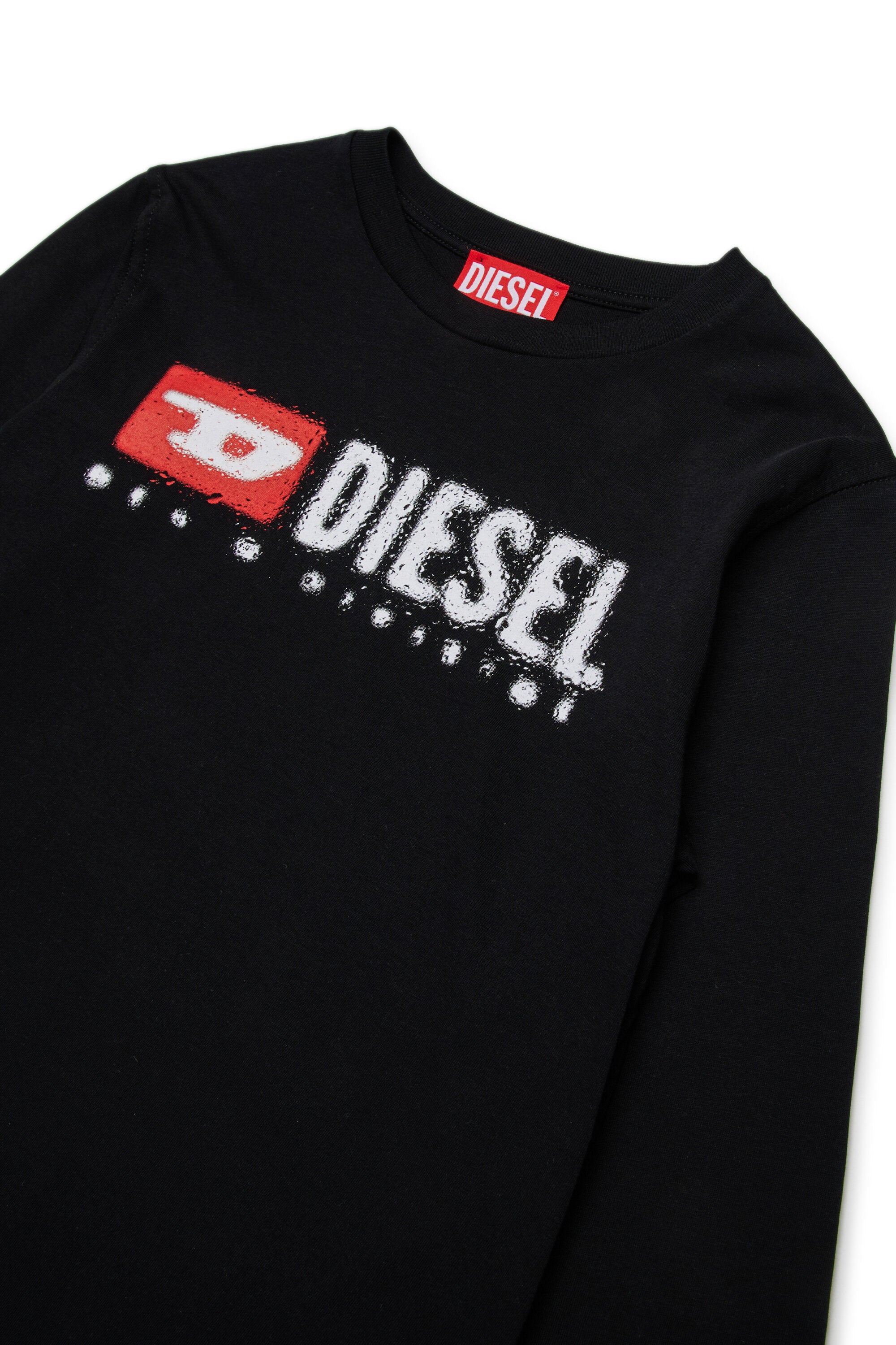 Long sleeves jersey T-shirt with Diesel Denim Division logo