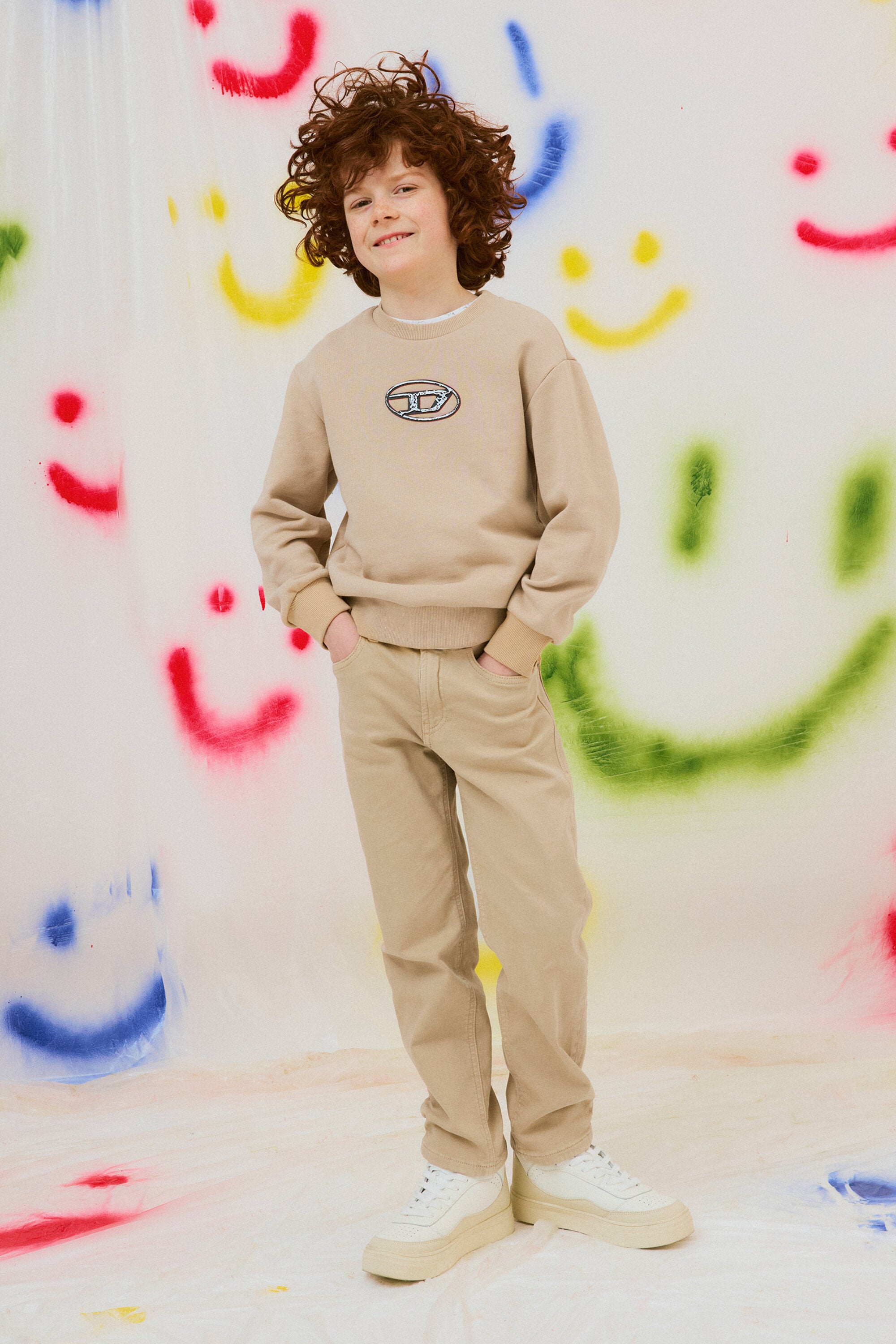 Multi-layered Oval D branded crew-neck sweatshirt