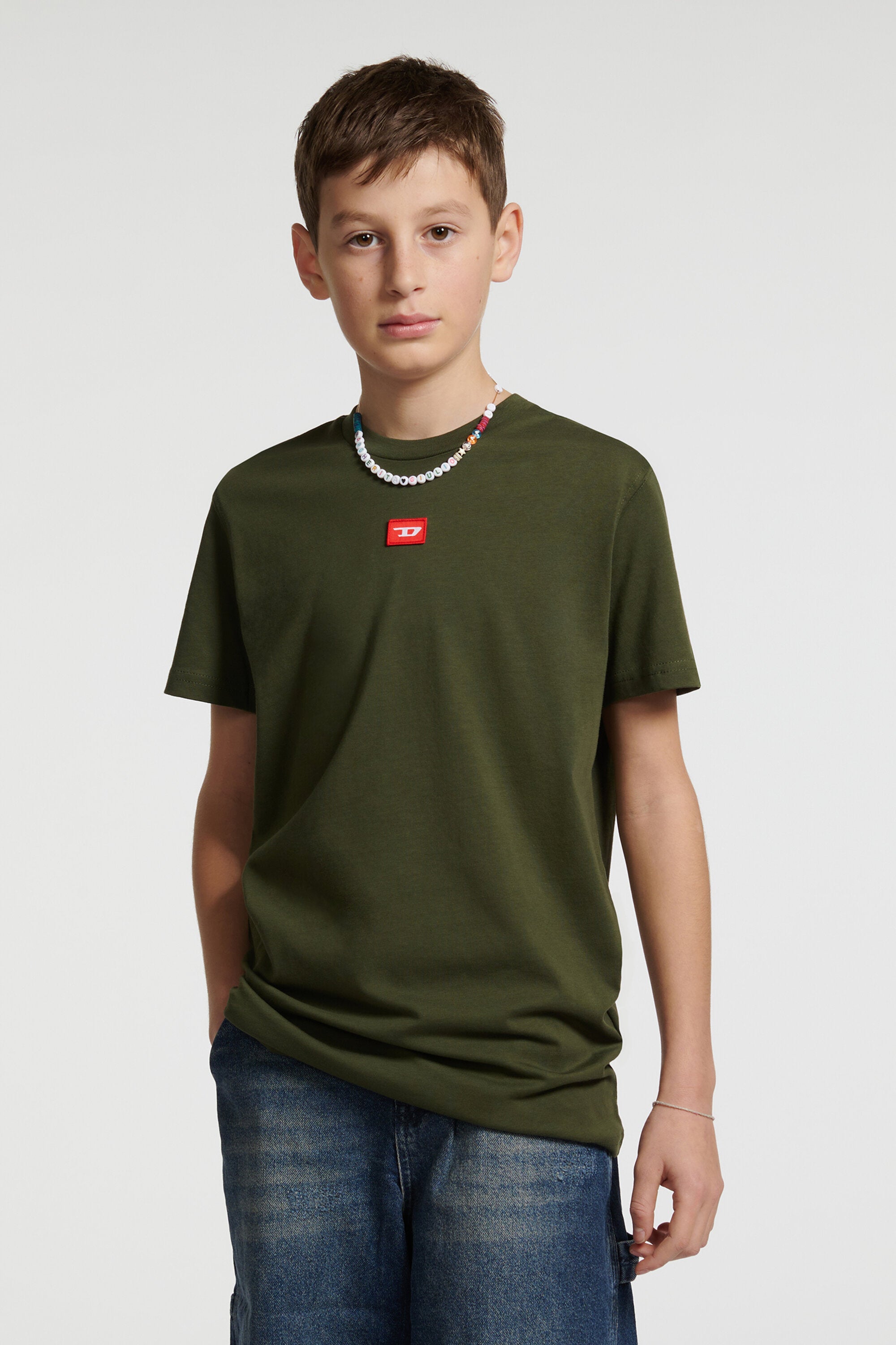 Jersey T-shirt with red D patch