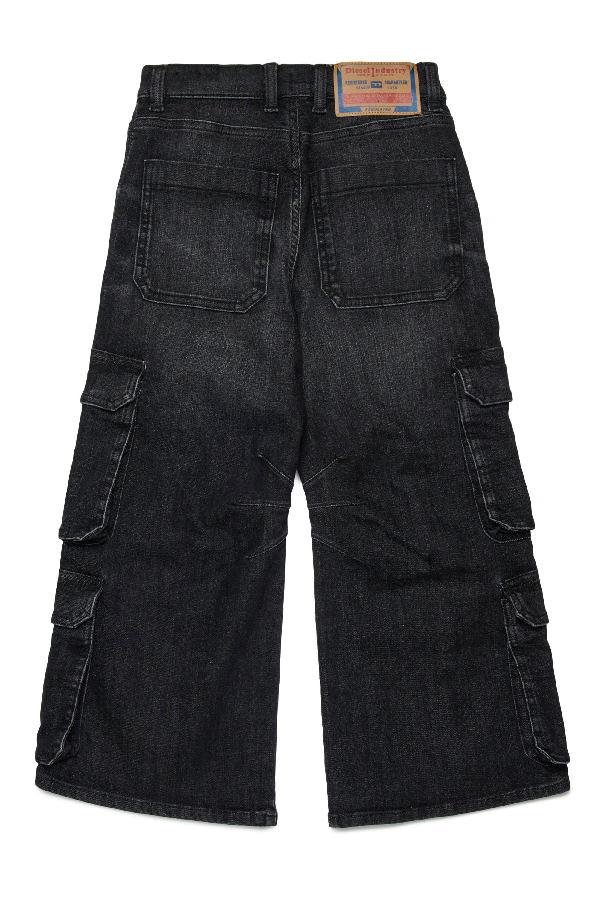 Black relaxed jeans with lived-in effect - D-Argjx Cargo