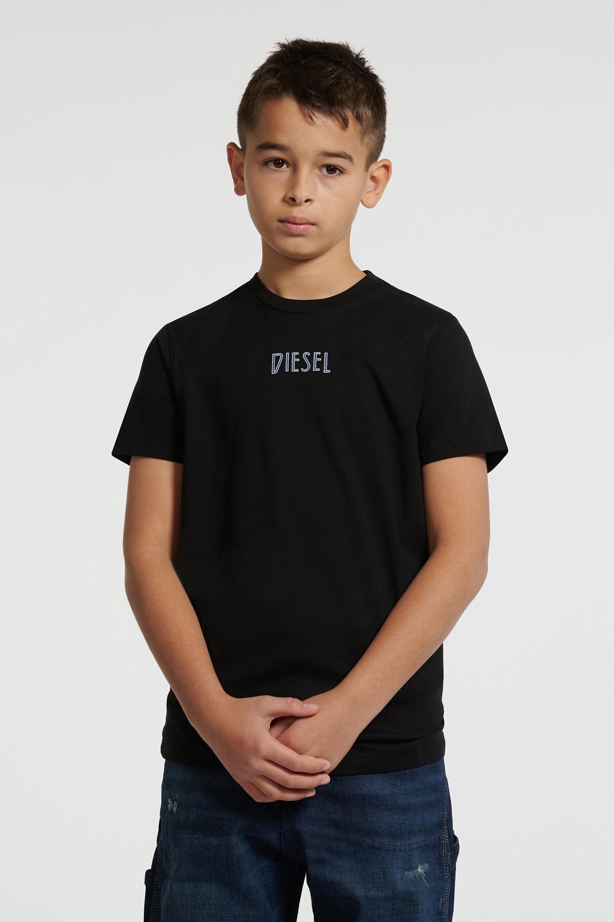 DIESEL two-tone print jersey T-shirt