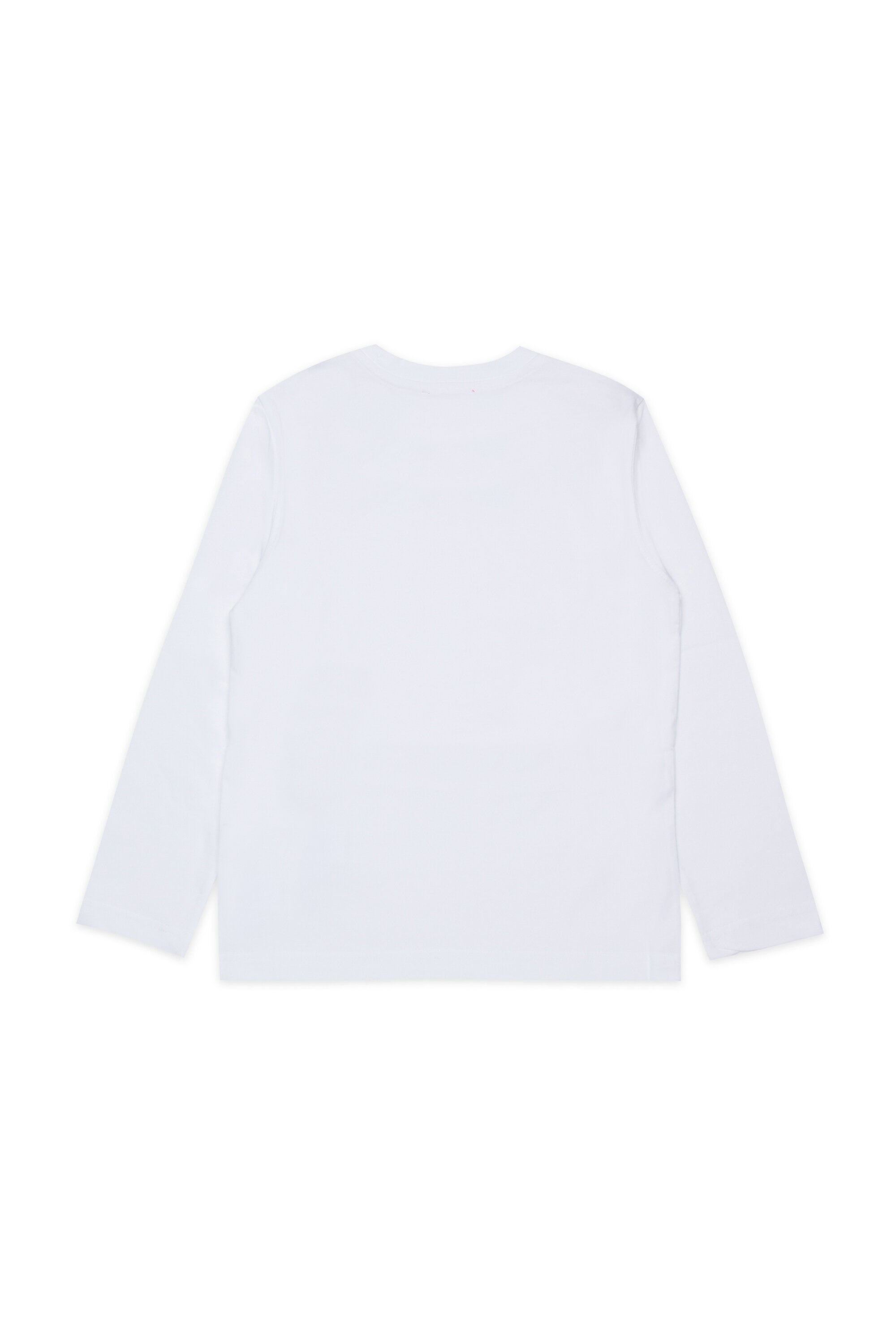 Long-sleeved jersey T-shirt branded with Diesel logo