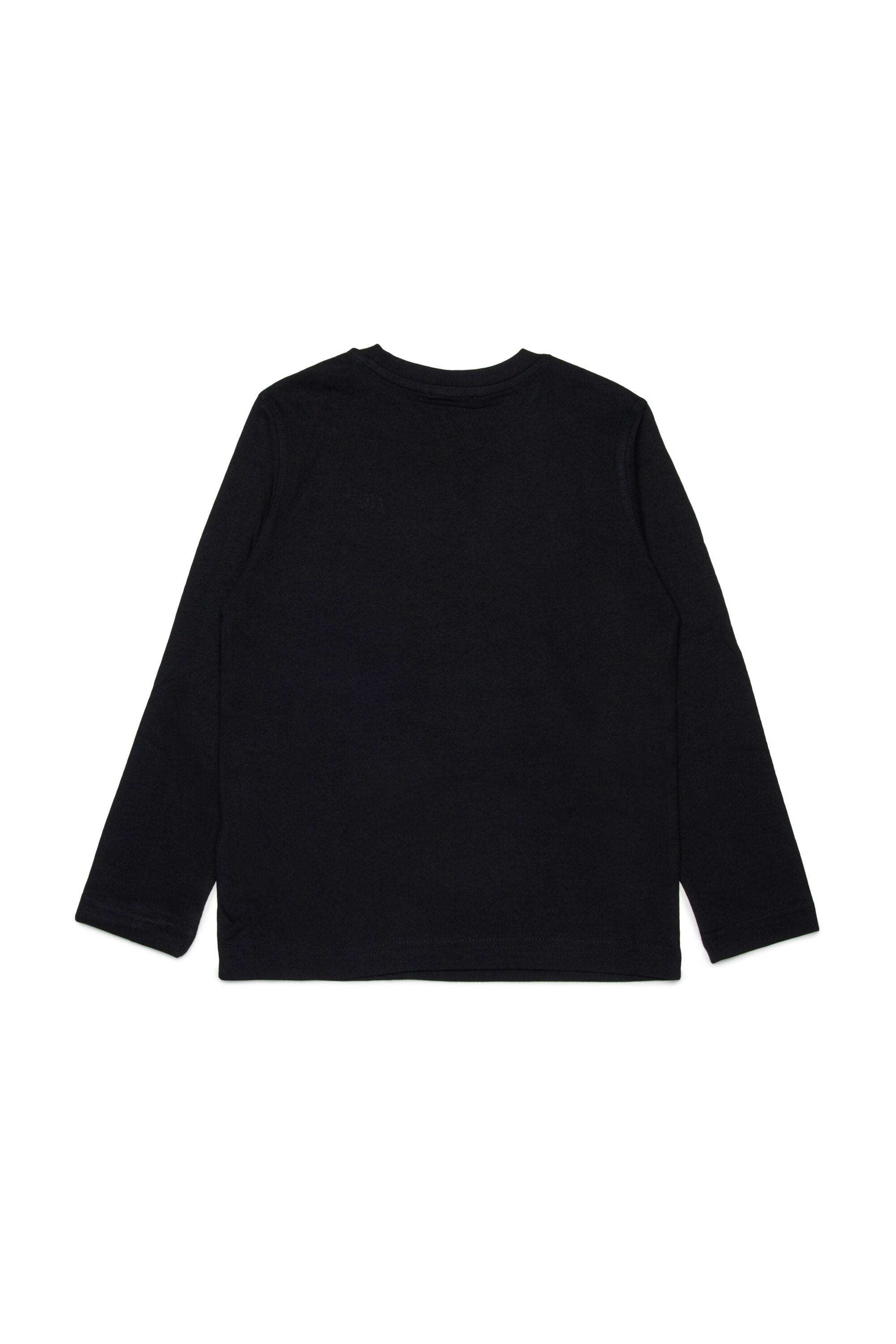 Long-sleeved jersey T-shirt branded with Diesel logo