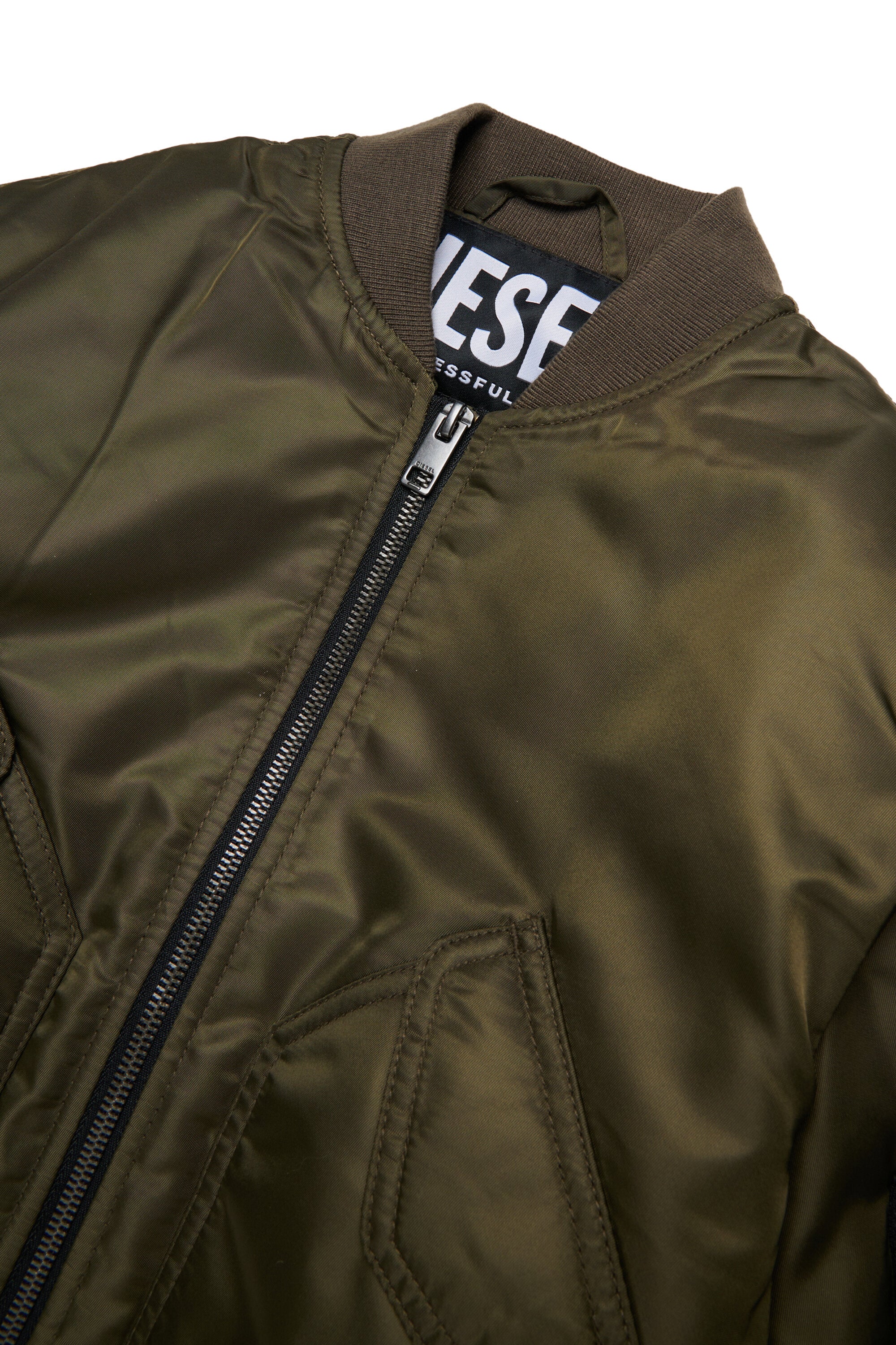 Bomber jacket with logo and zipped pockets
