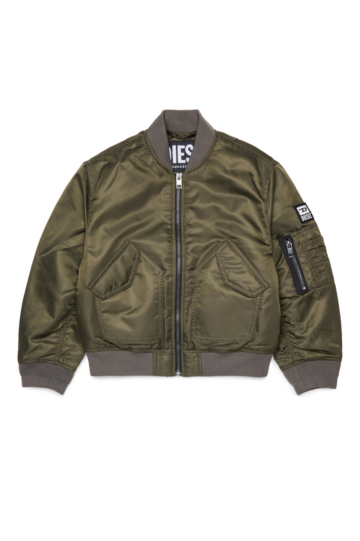 Bomber jacket with logo and zipped pockets
