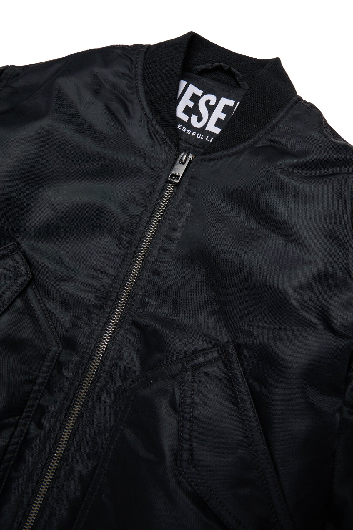 Bomber jacket with logo and zipped pockets