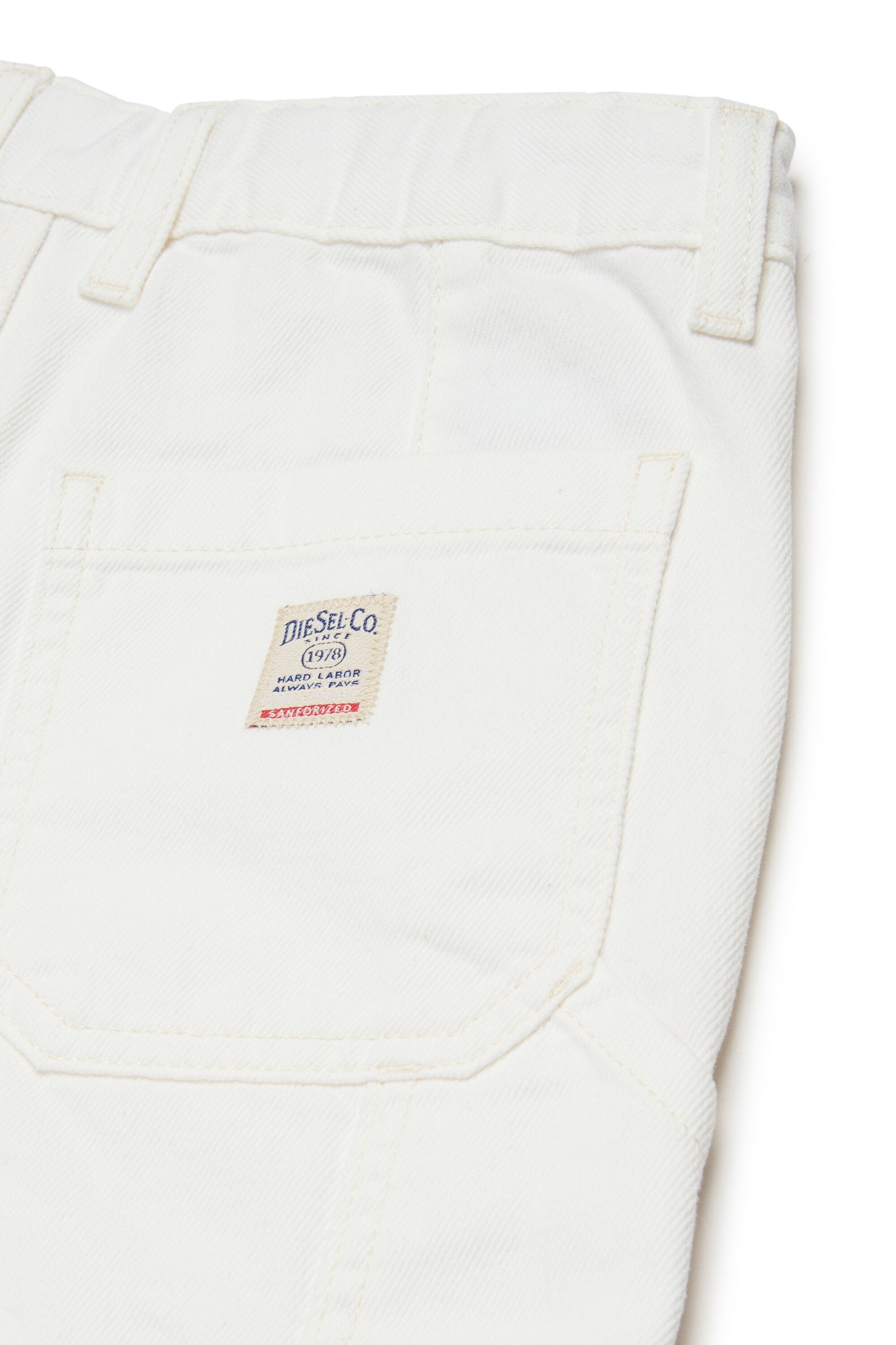 White denim shorts with logo - D-Bart