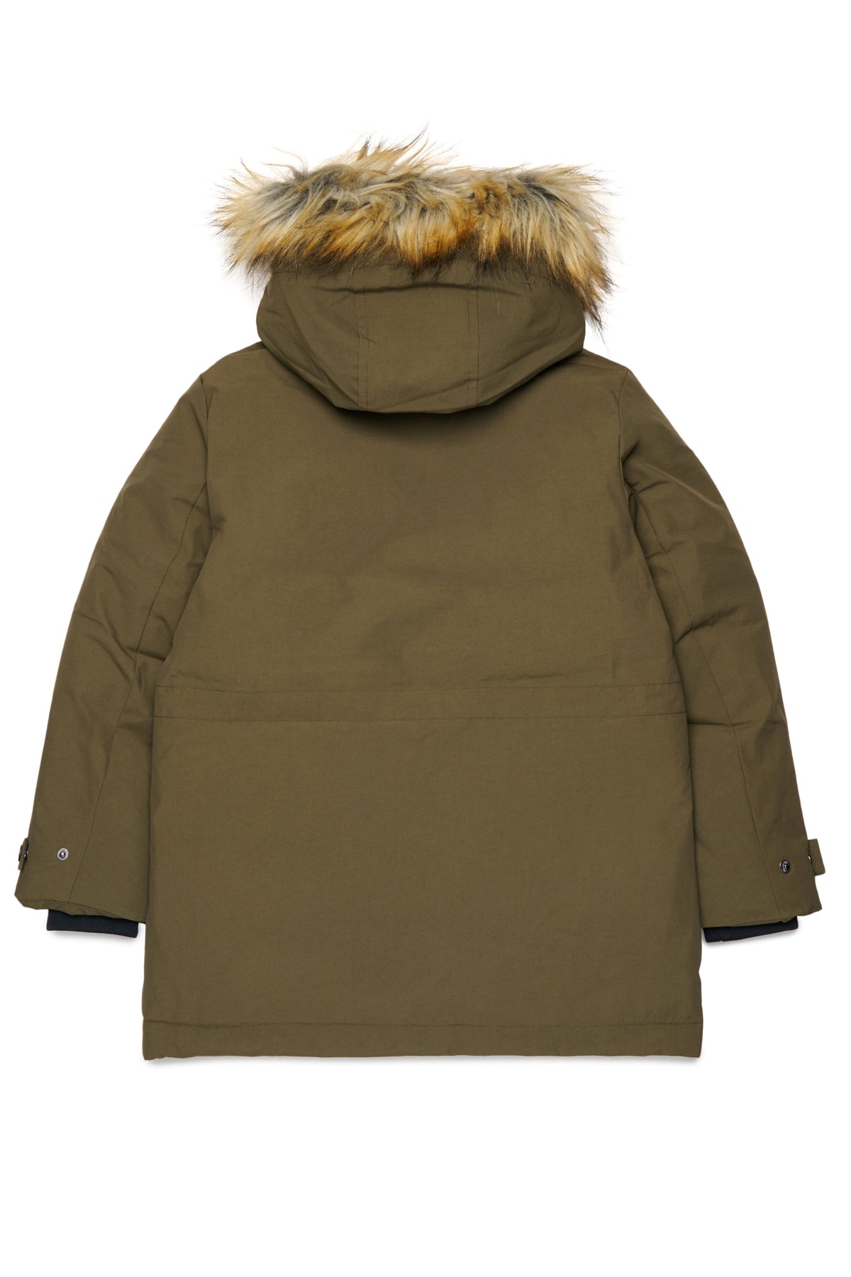 Padded jacket with faux fur hood