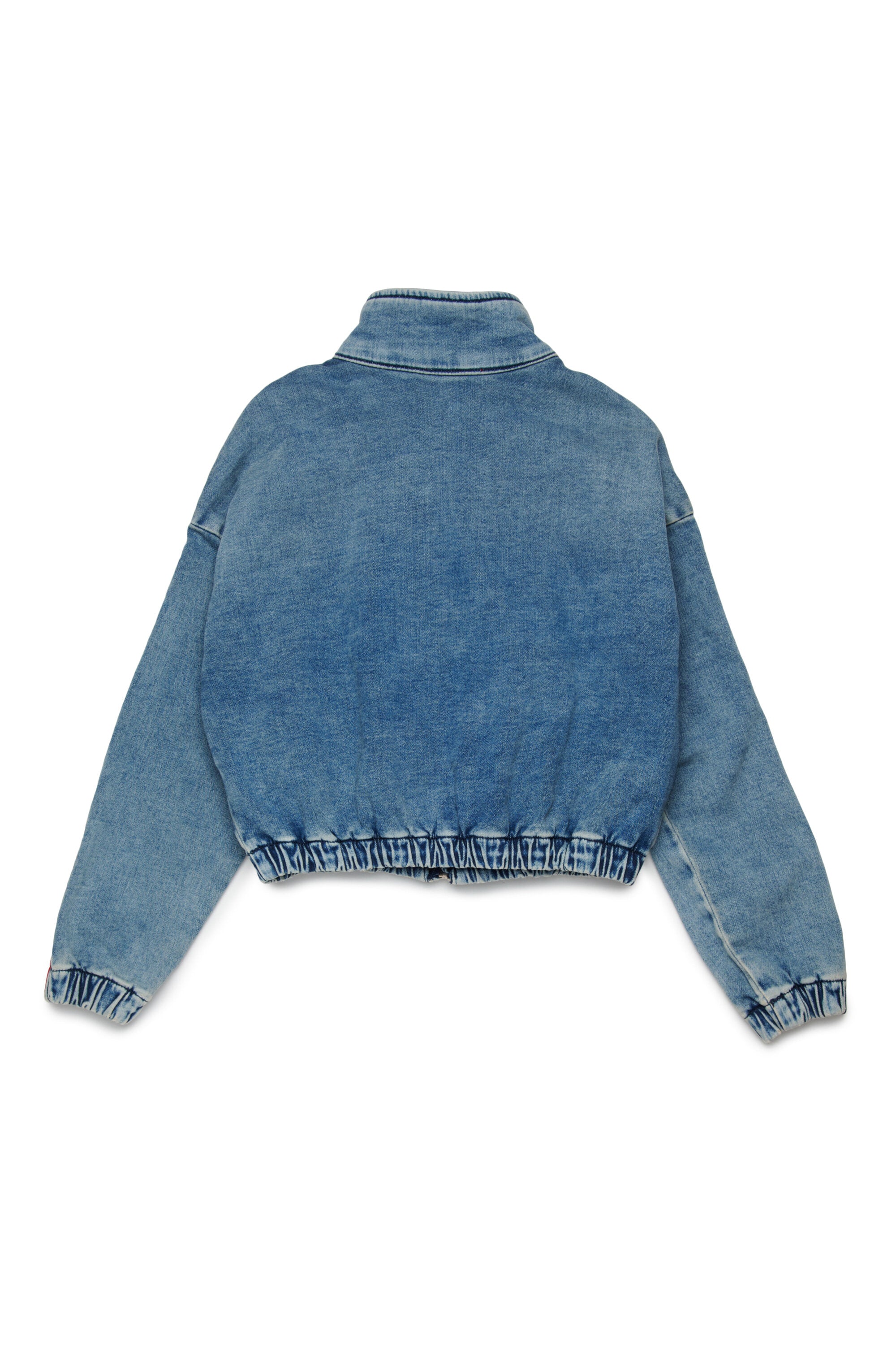 Denim jacket with embroidered logo