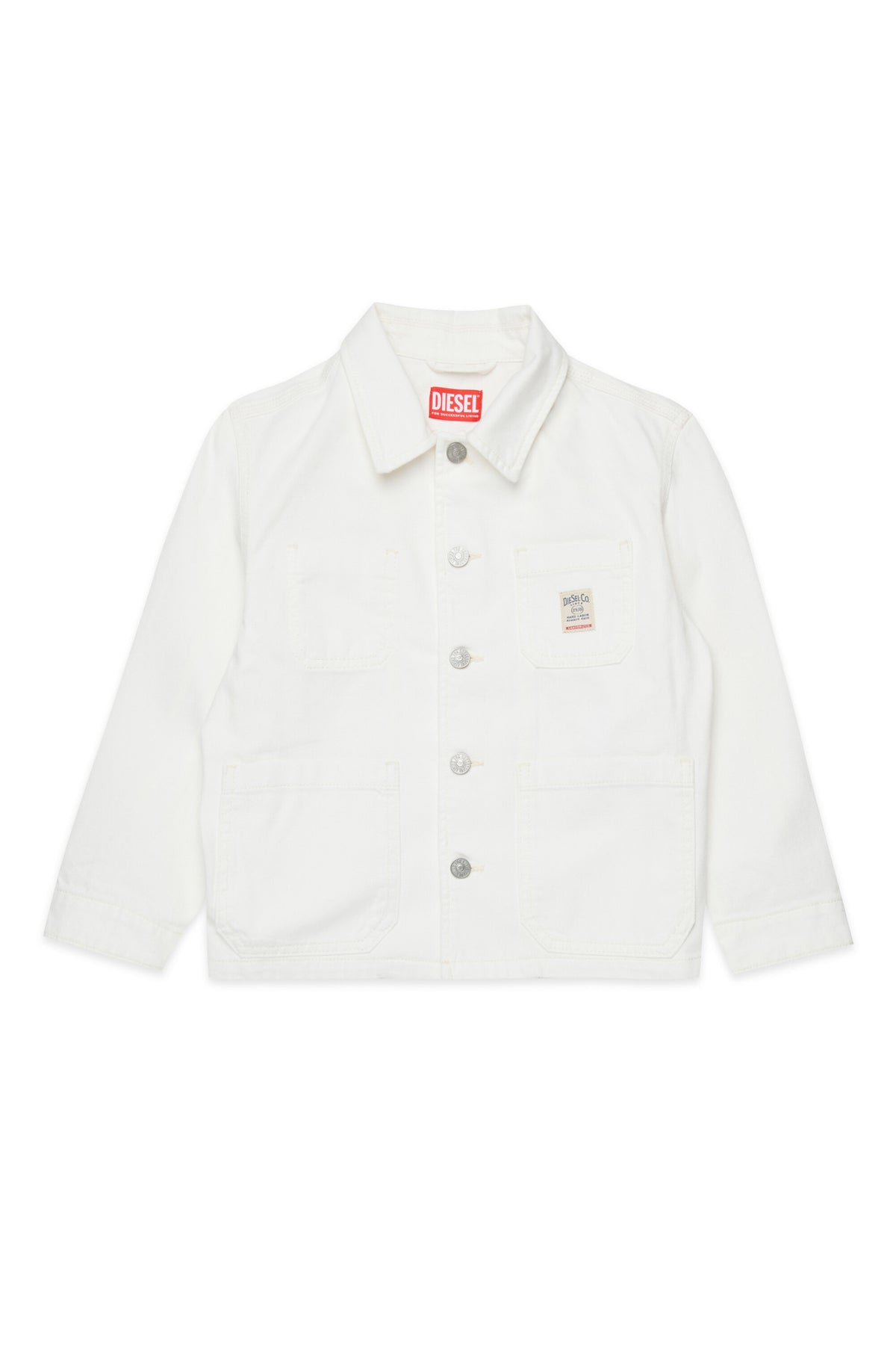 Denim jacket with logo