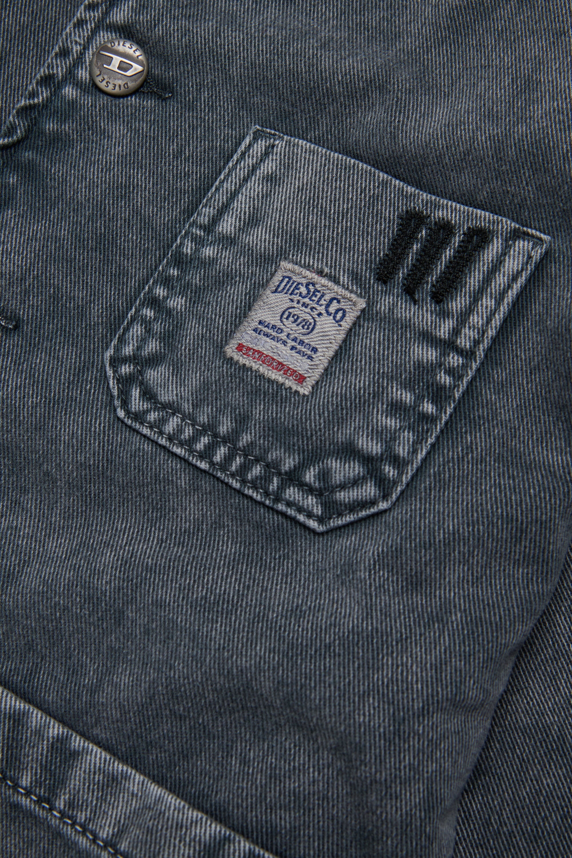 Denim jacket with printed logo