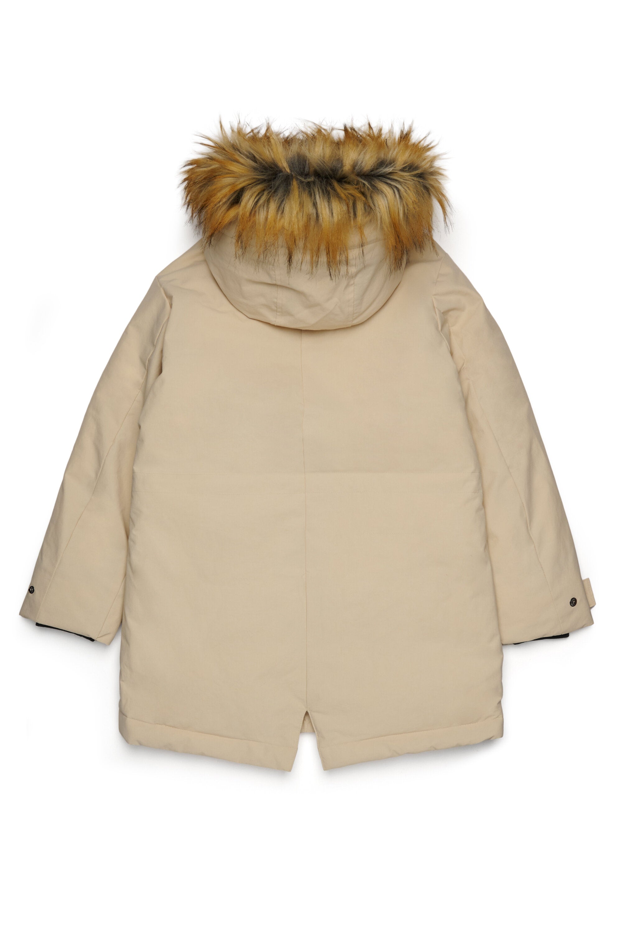 Padded jacket with faux fur hood and pockets