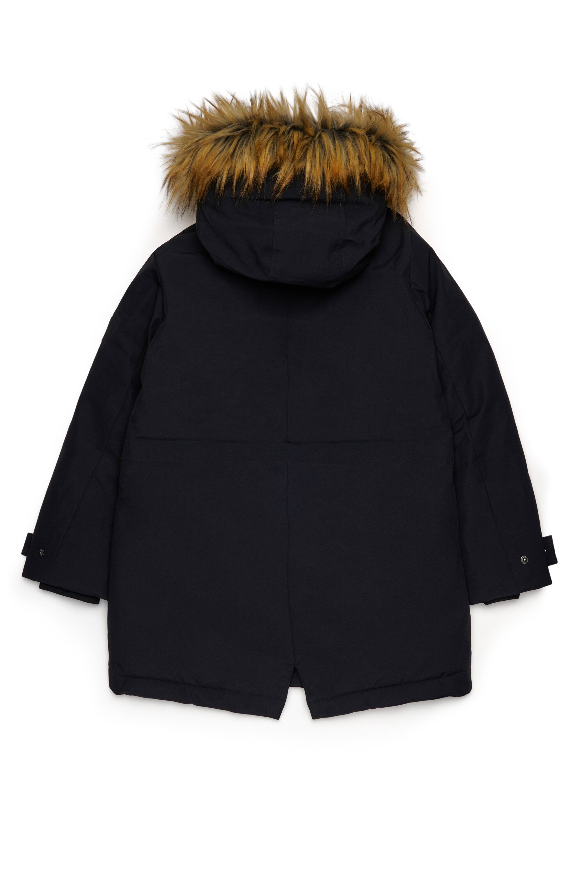 Padded jacket with faux fur hood and pockets