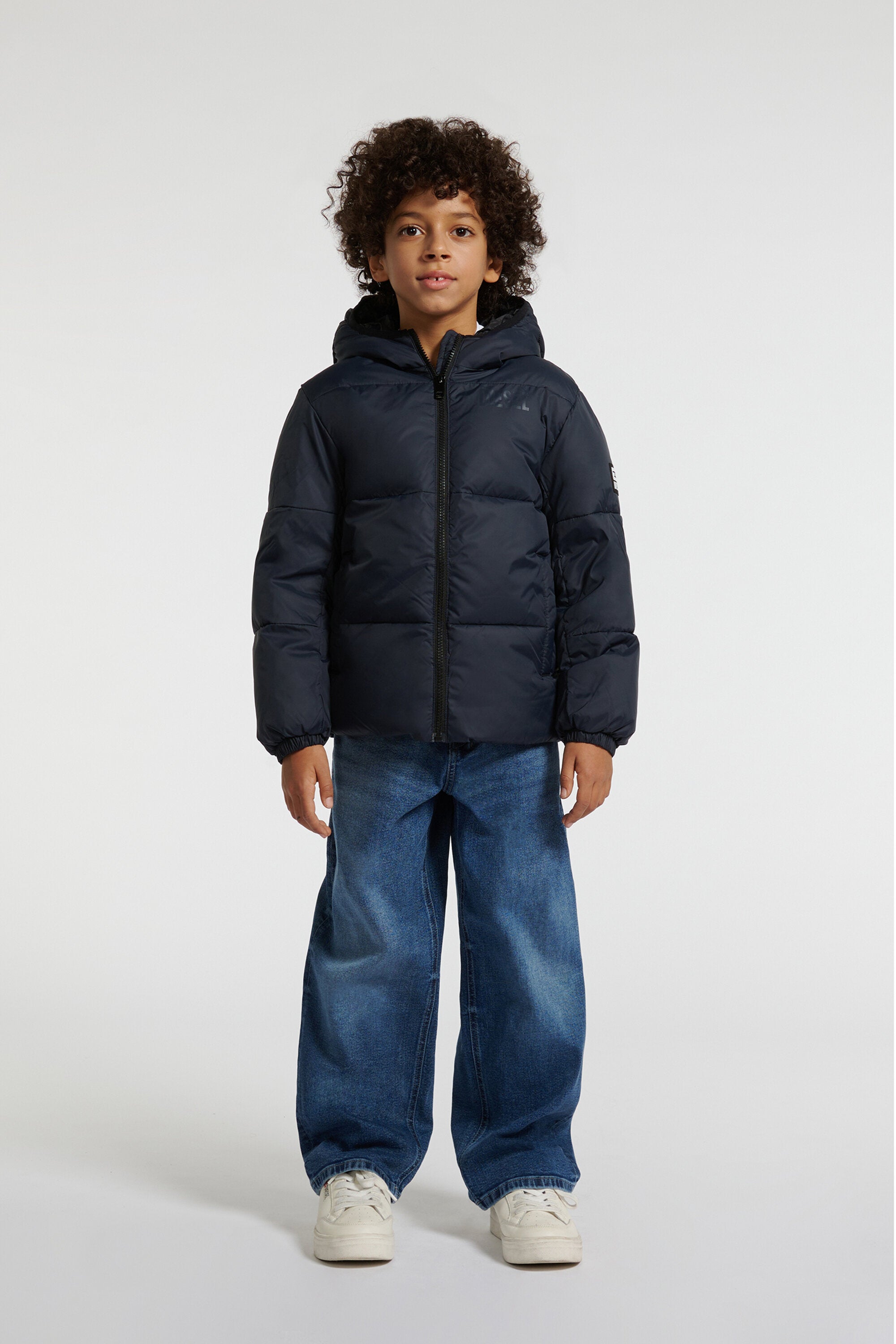 Padded jacket with logo