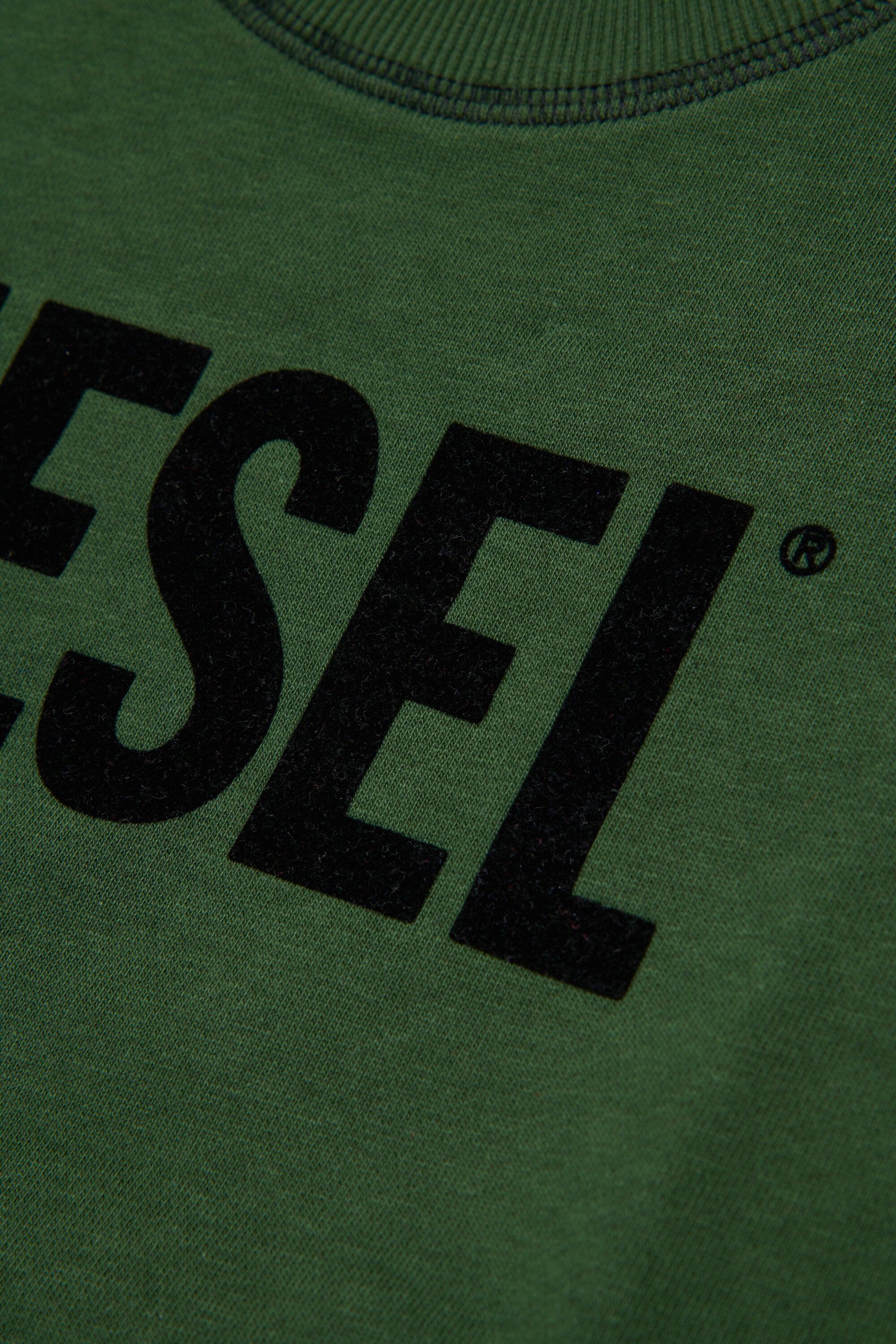 Sweatshirt with Diesel logo and kangaroo pocket