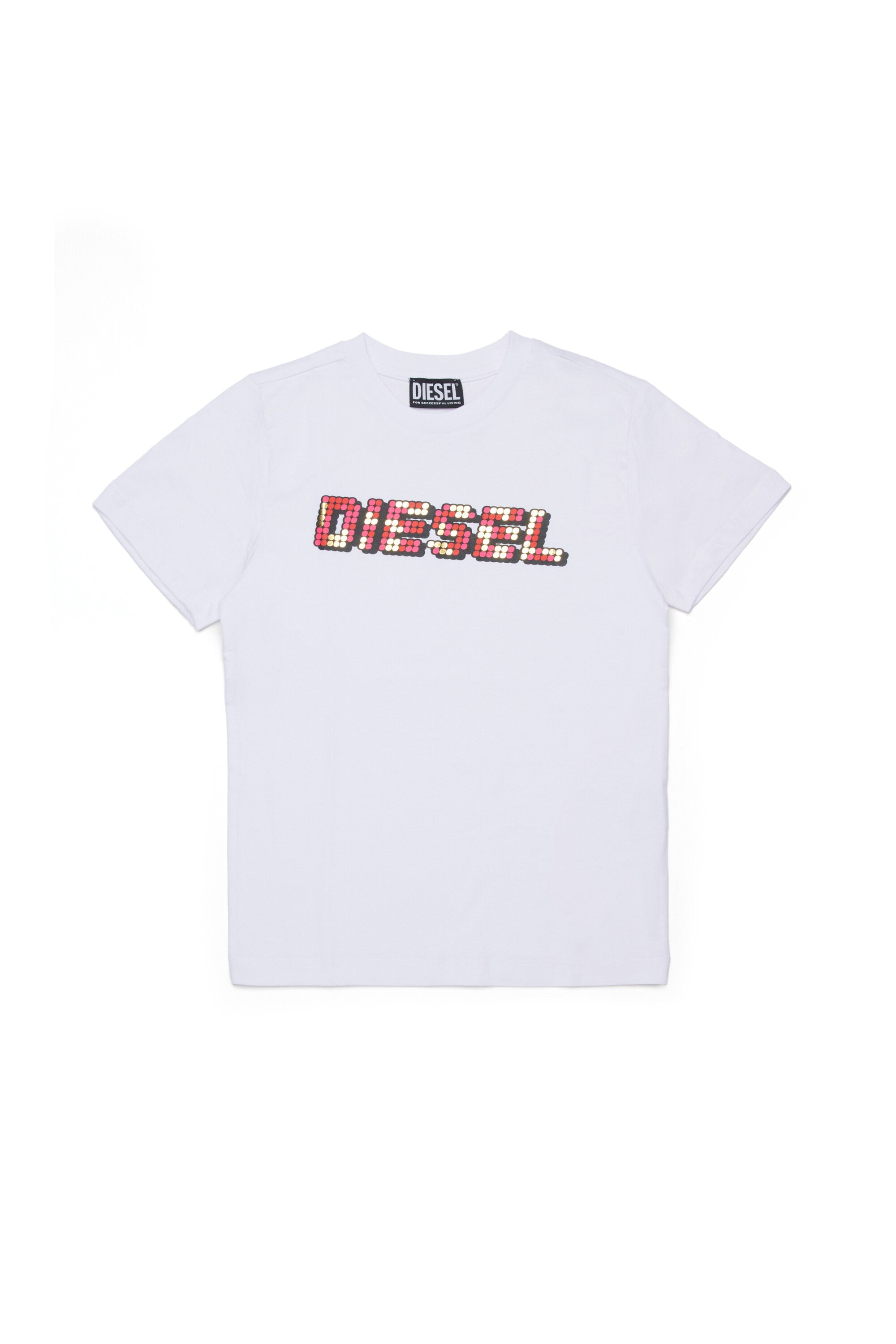 T-shirt with multicolored logo