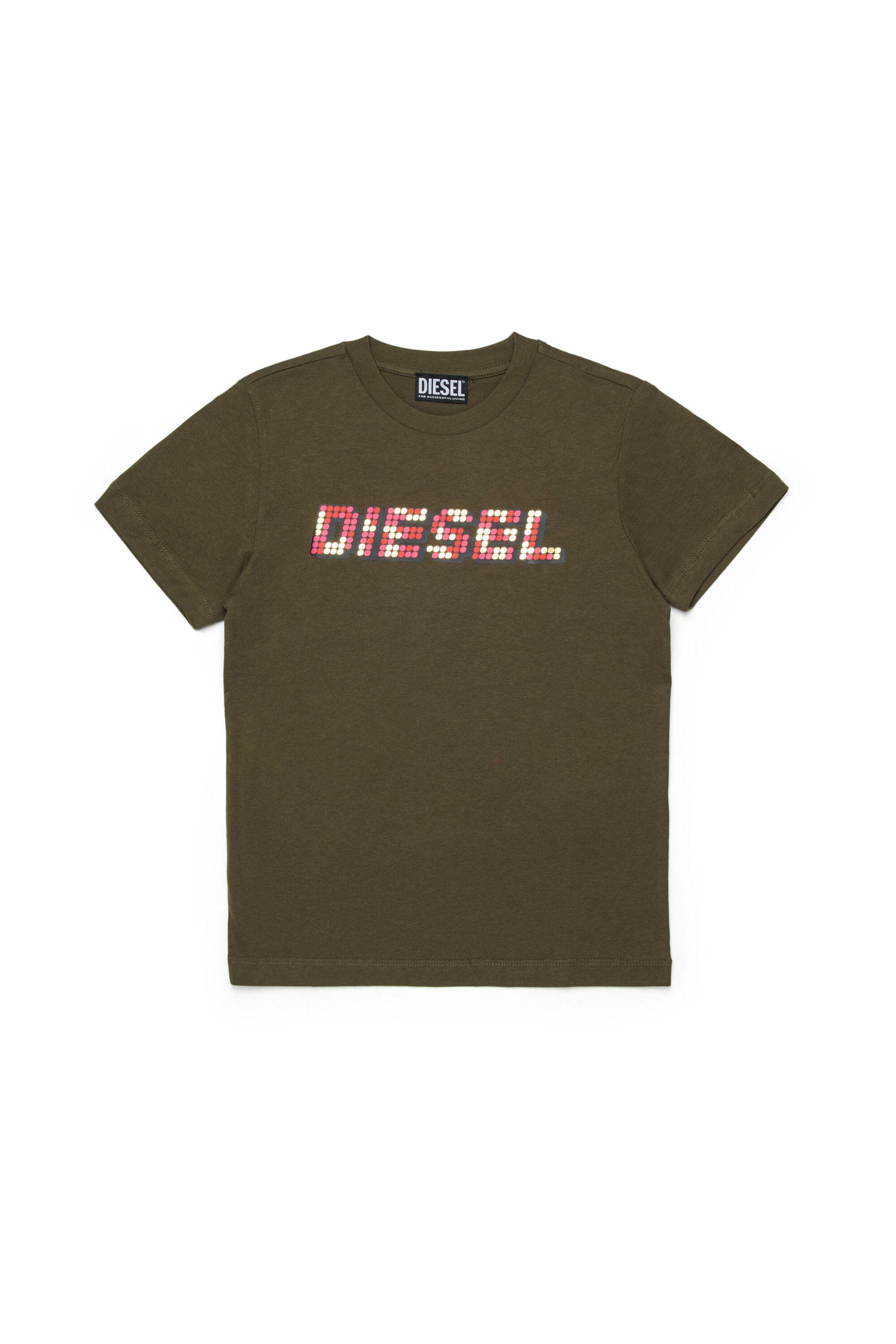 T-shirt with multicolored logo