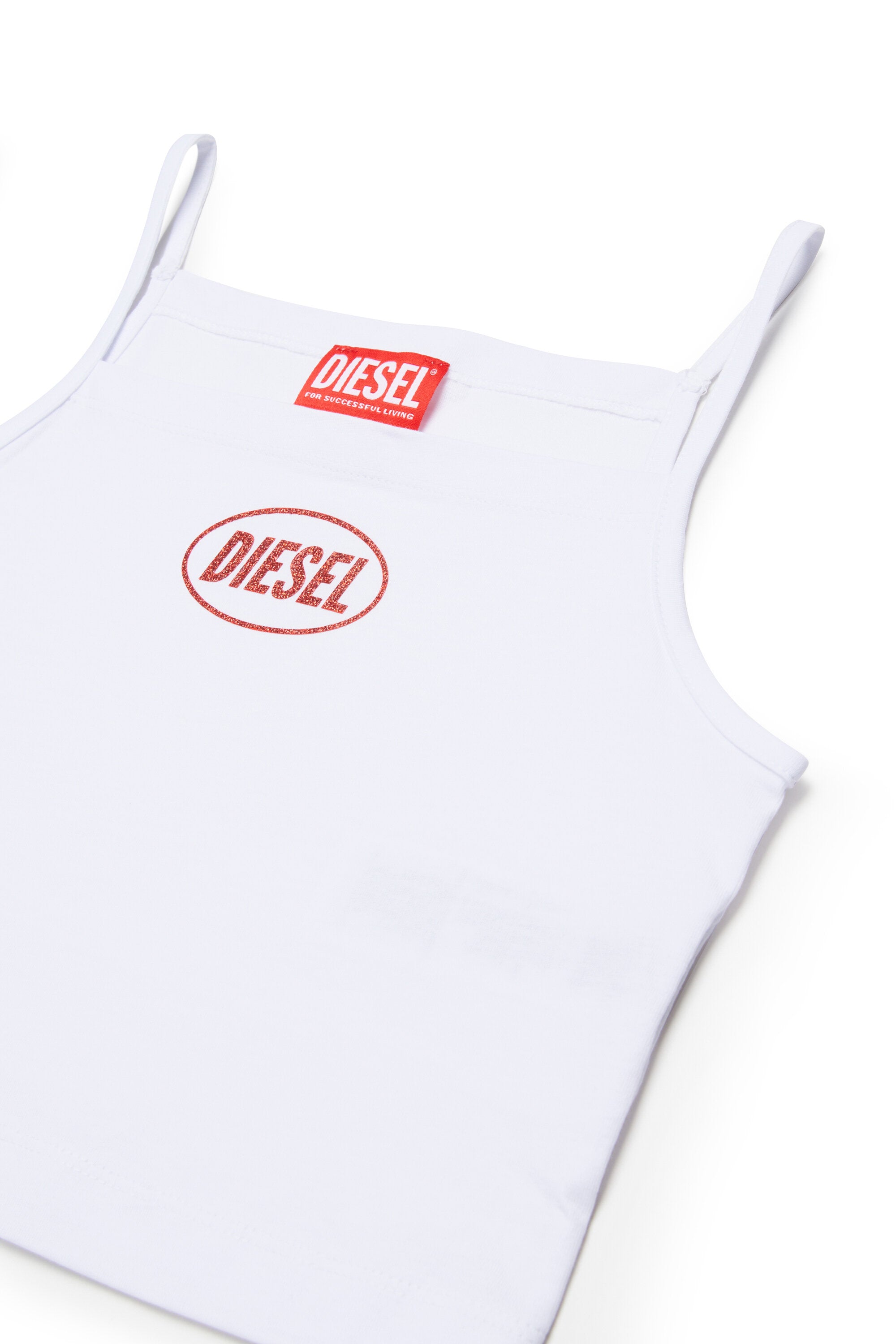 Sleeveless T-shirt with logo