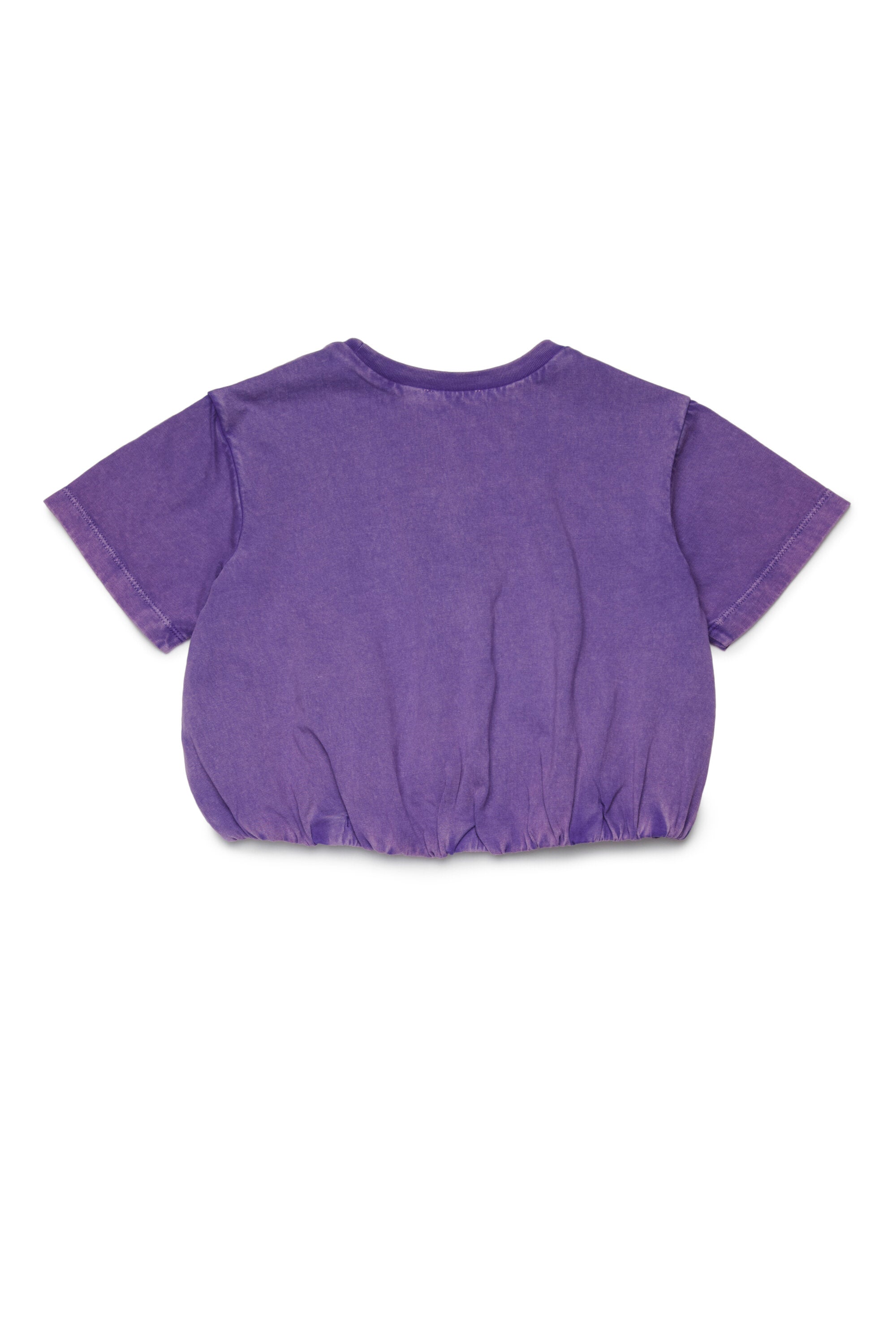 Cropped T-shirt with embroidered logo