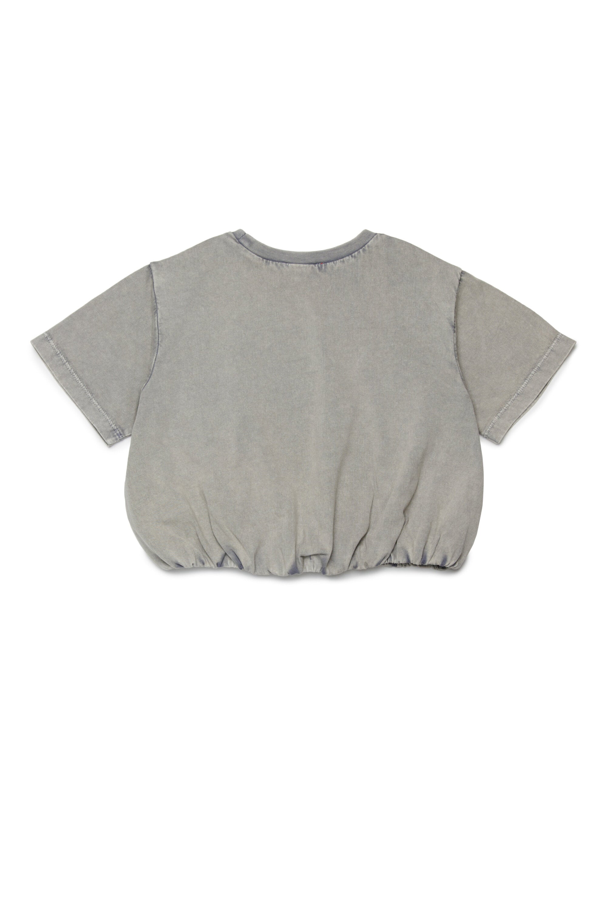 Cropped T-shirt with embroidered logo