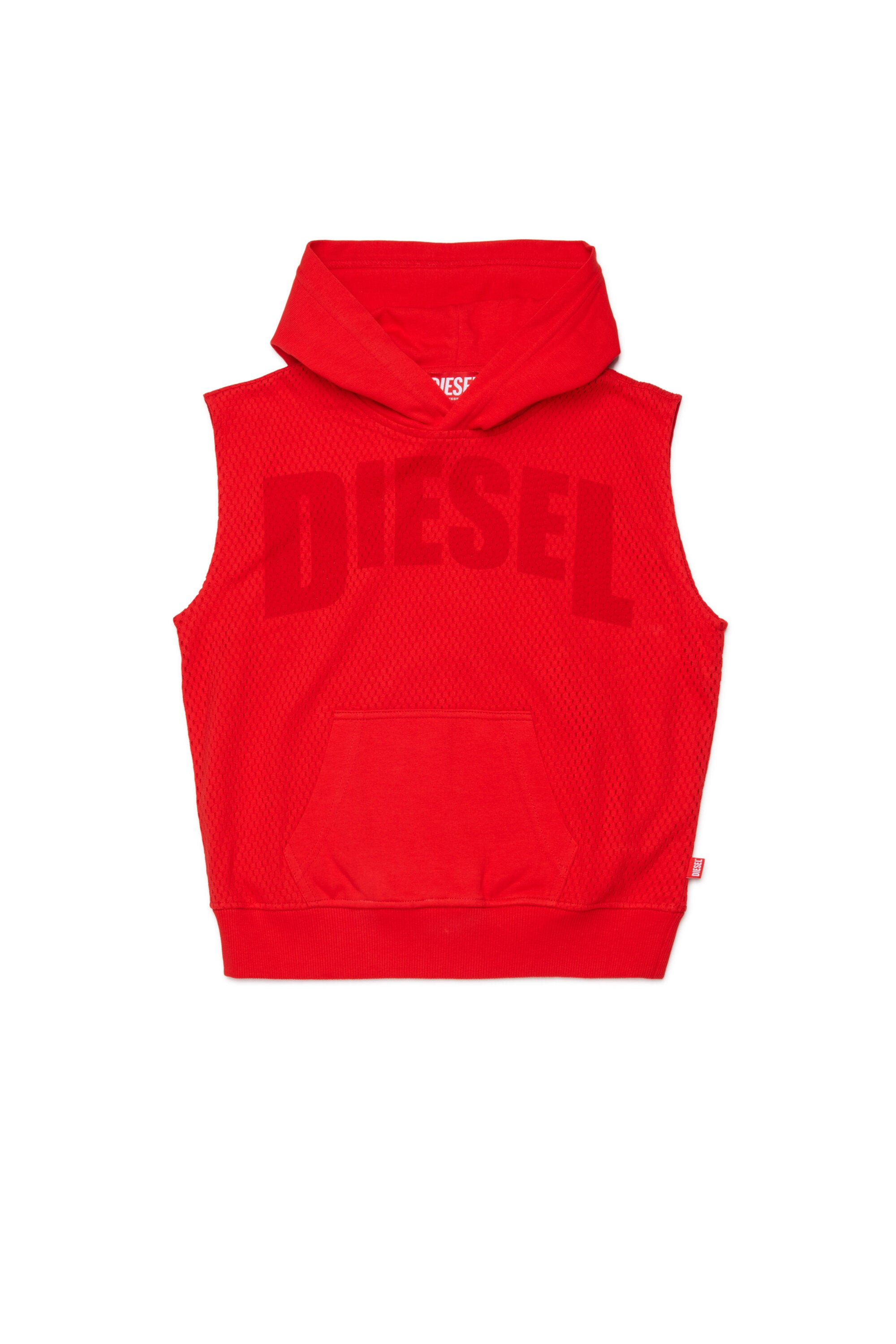 Sleeveless sweatshirt with logo