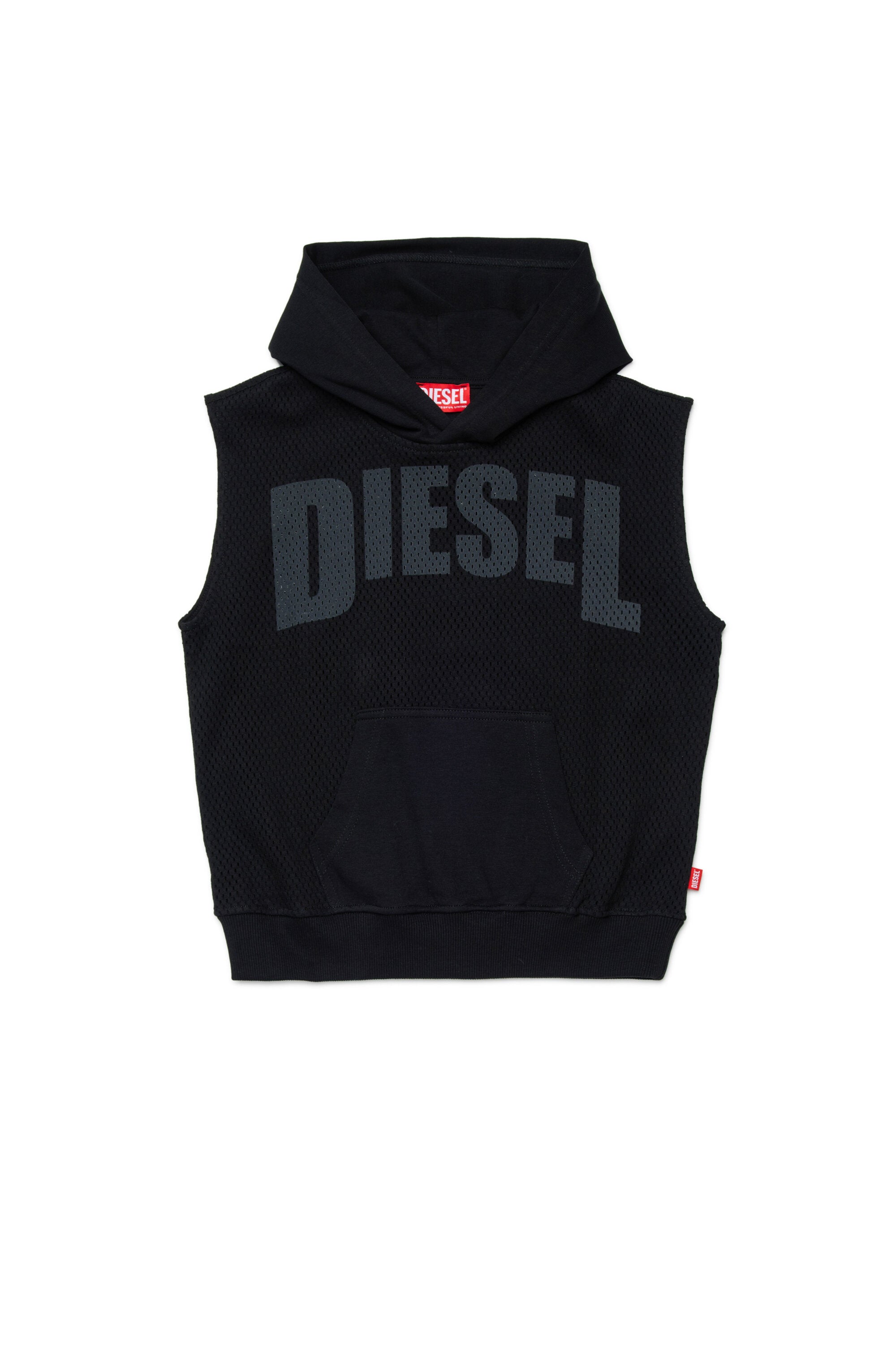 Sleeveless sweatshirt with logo