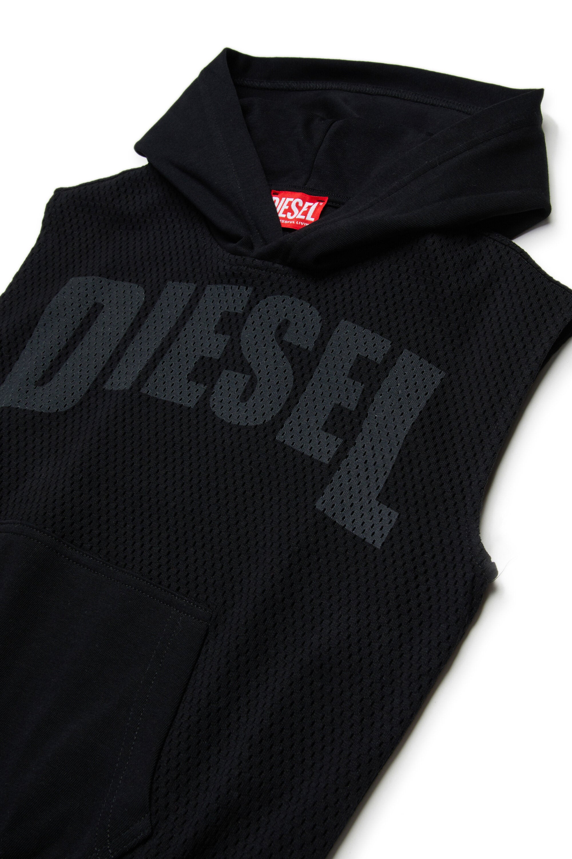 Sleeveless sweatshirt with logo
