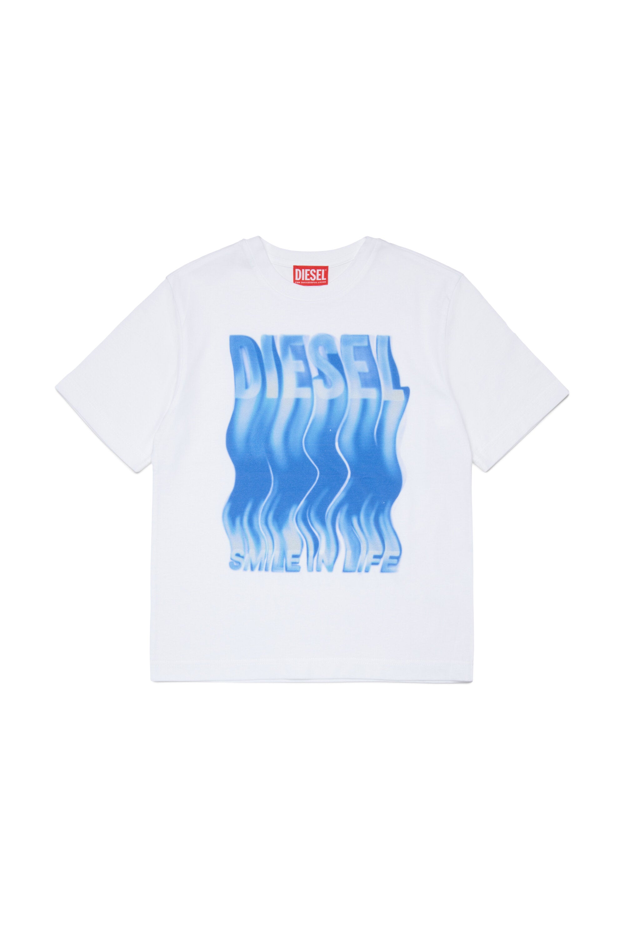 T-shirt with wavy logo