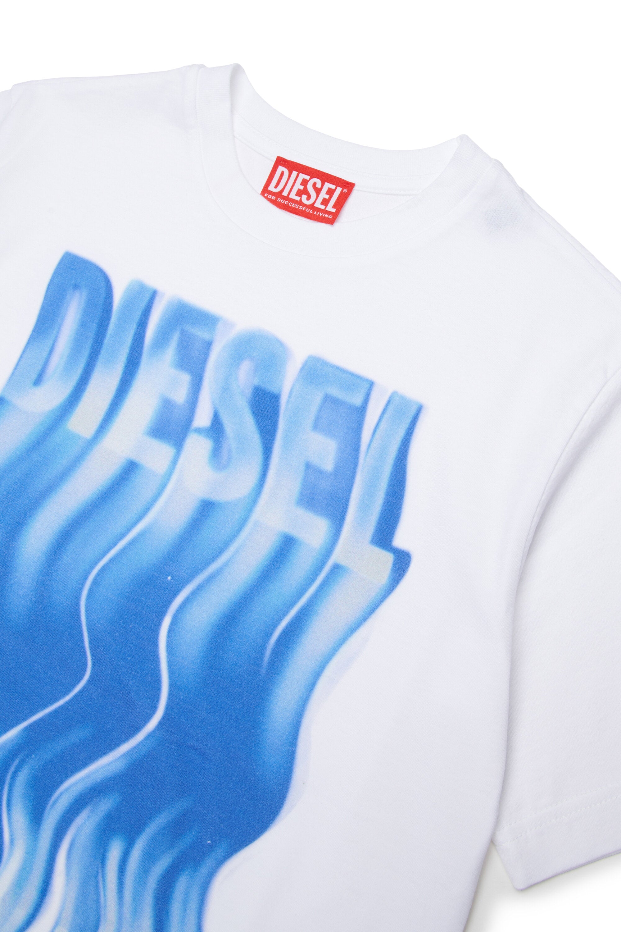 T-shirt with wavy logo