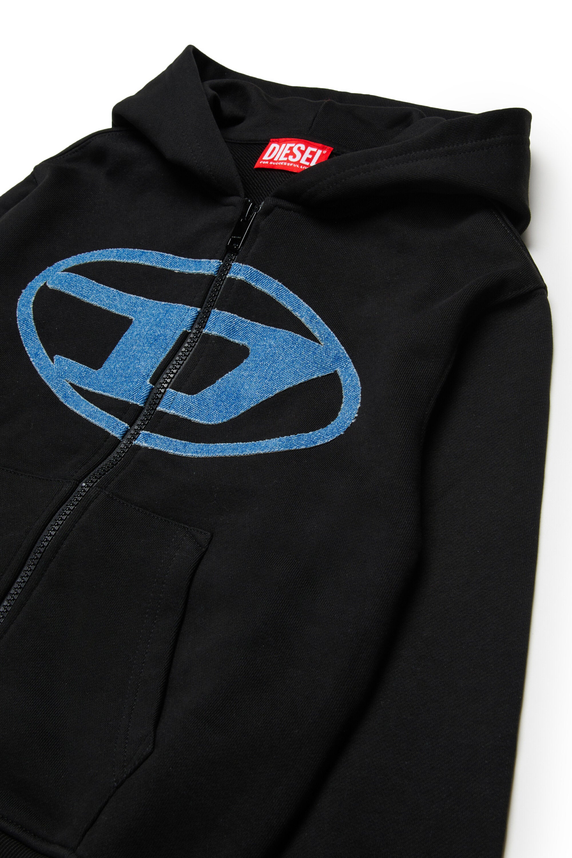 Hooded sweatshirt with logo and maxi logo