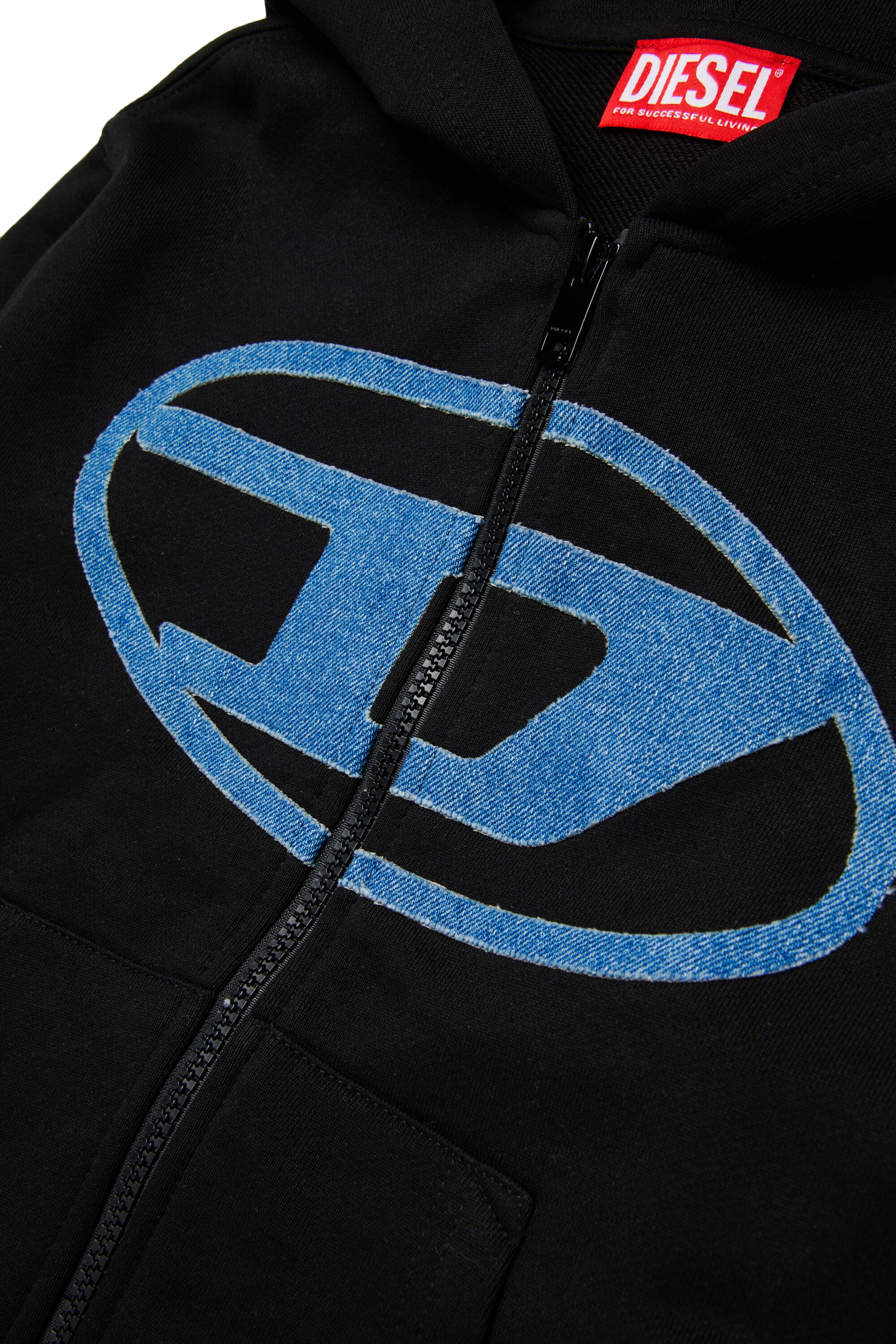 Hooded sweatshirt with logo and maxi logo