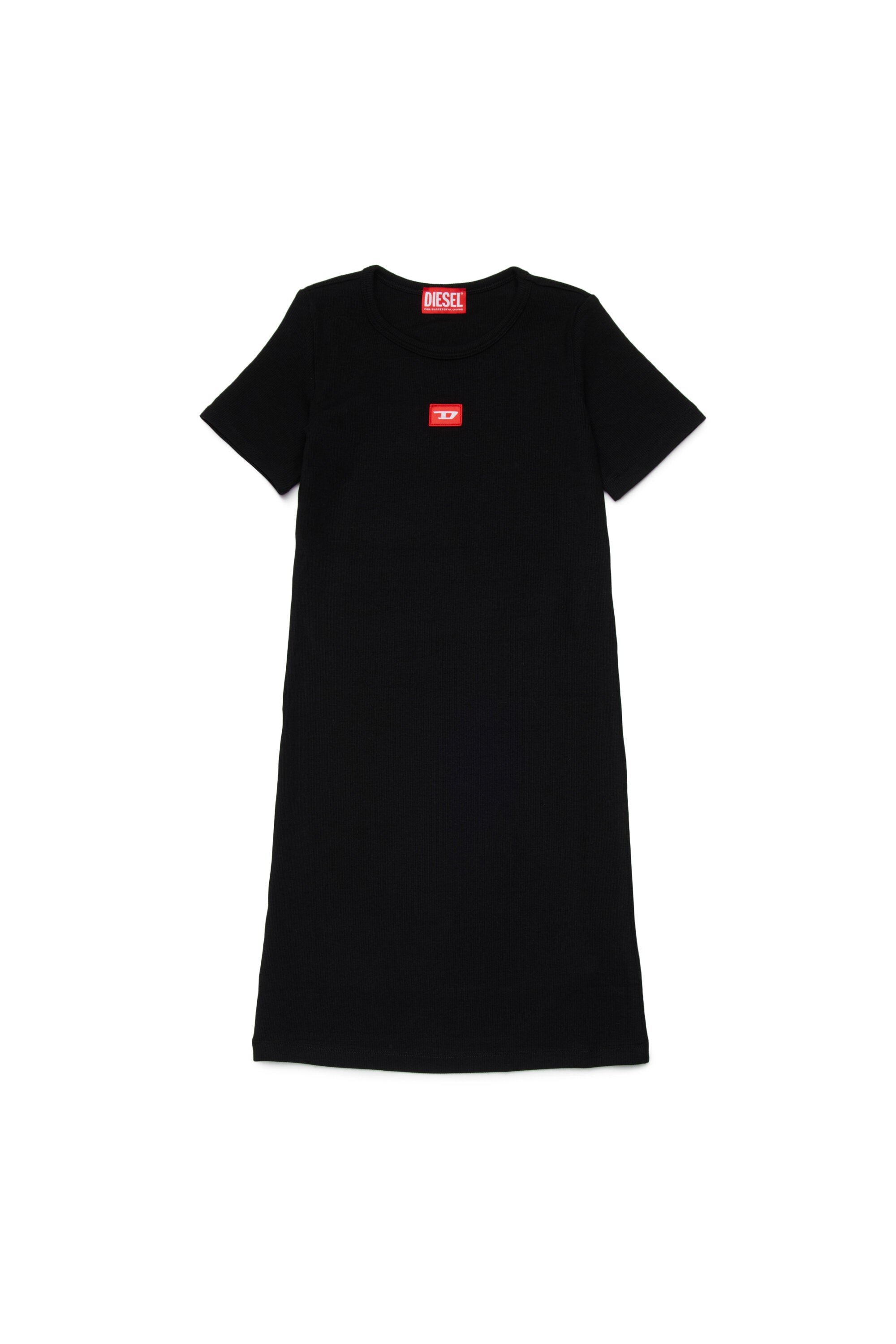 Long dress with D patch logo