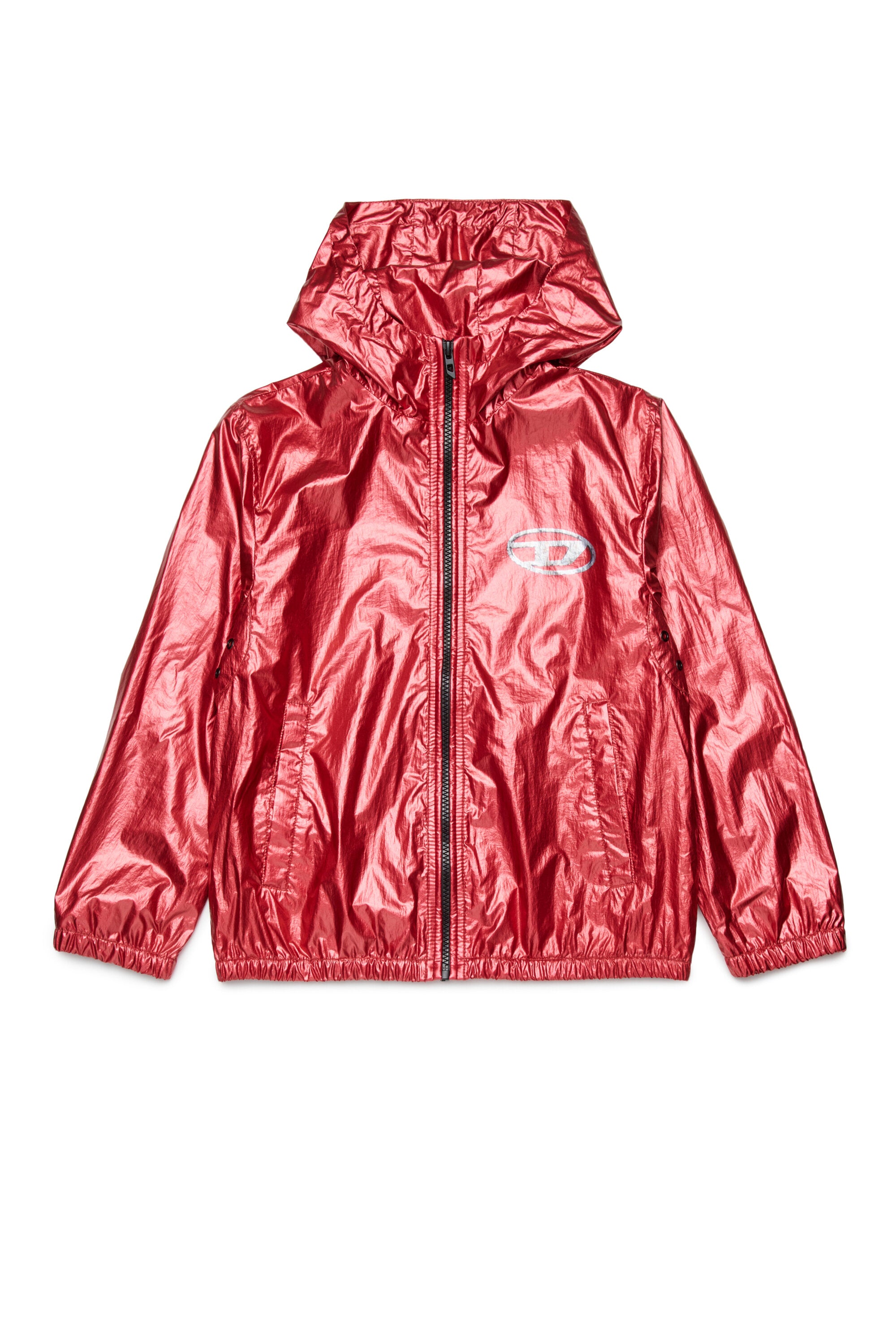 Windbreaker with printed logo