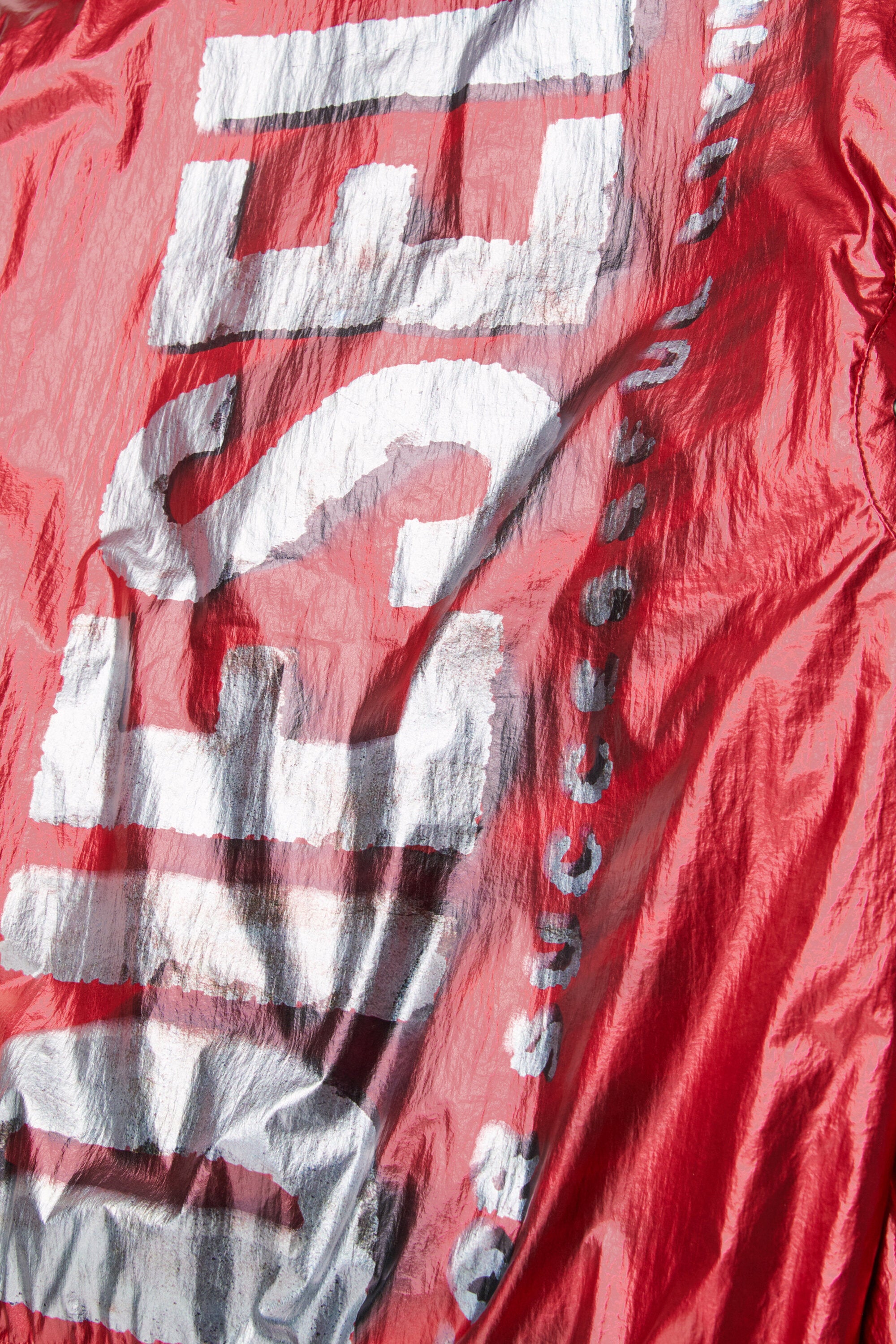 Windbreaker with printed logo