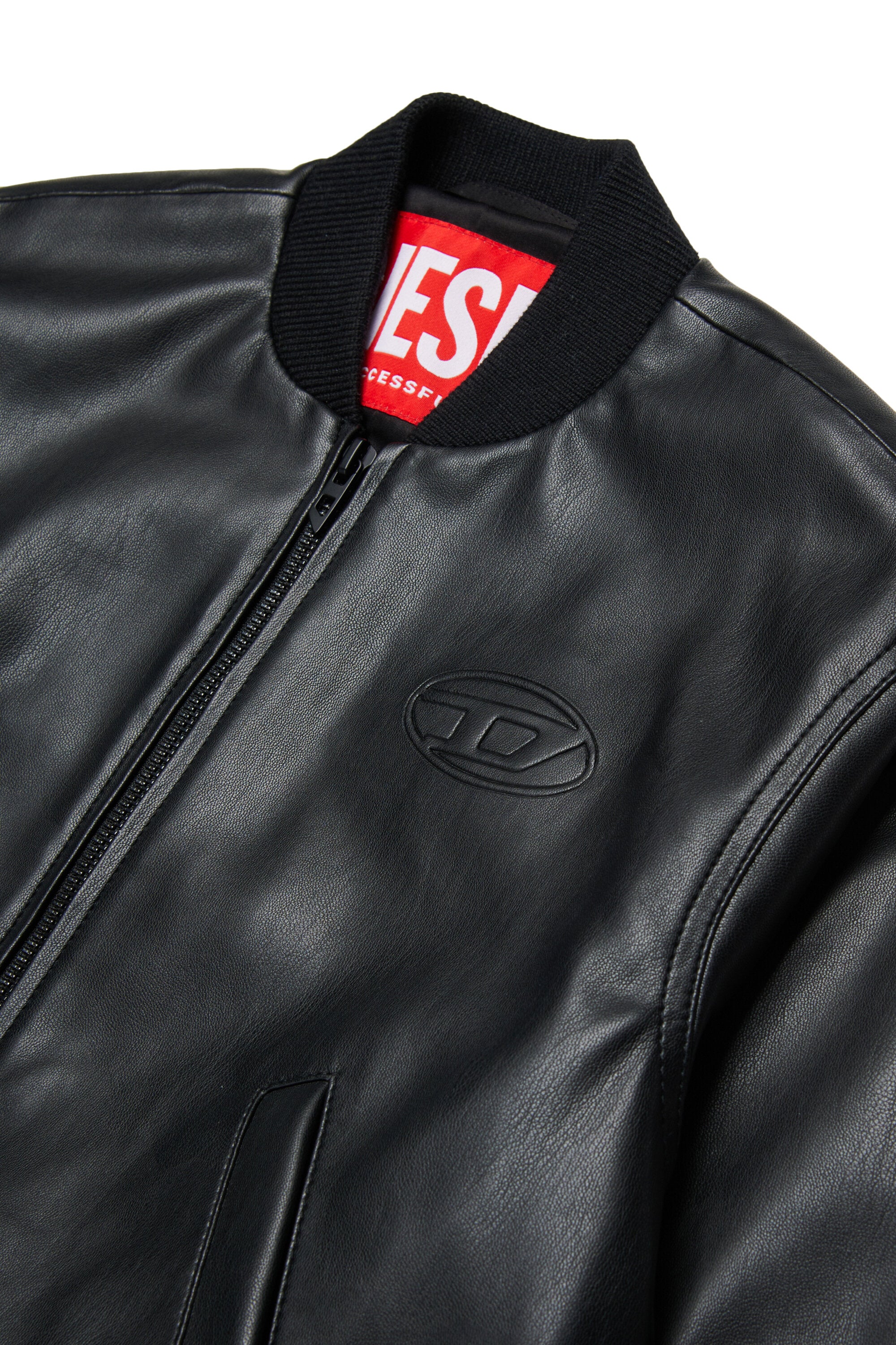 Biker jacket with logo