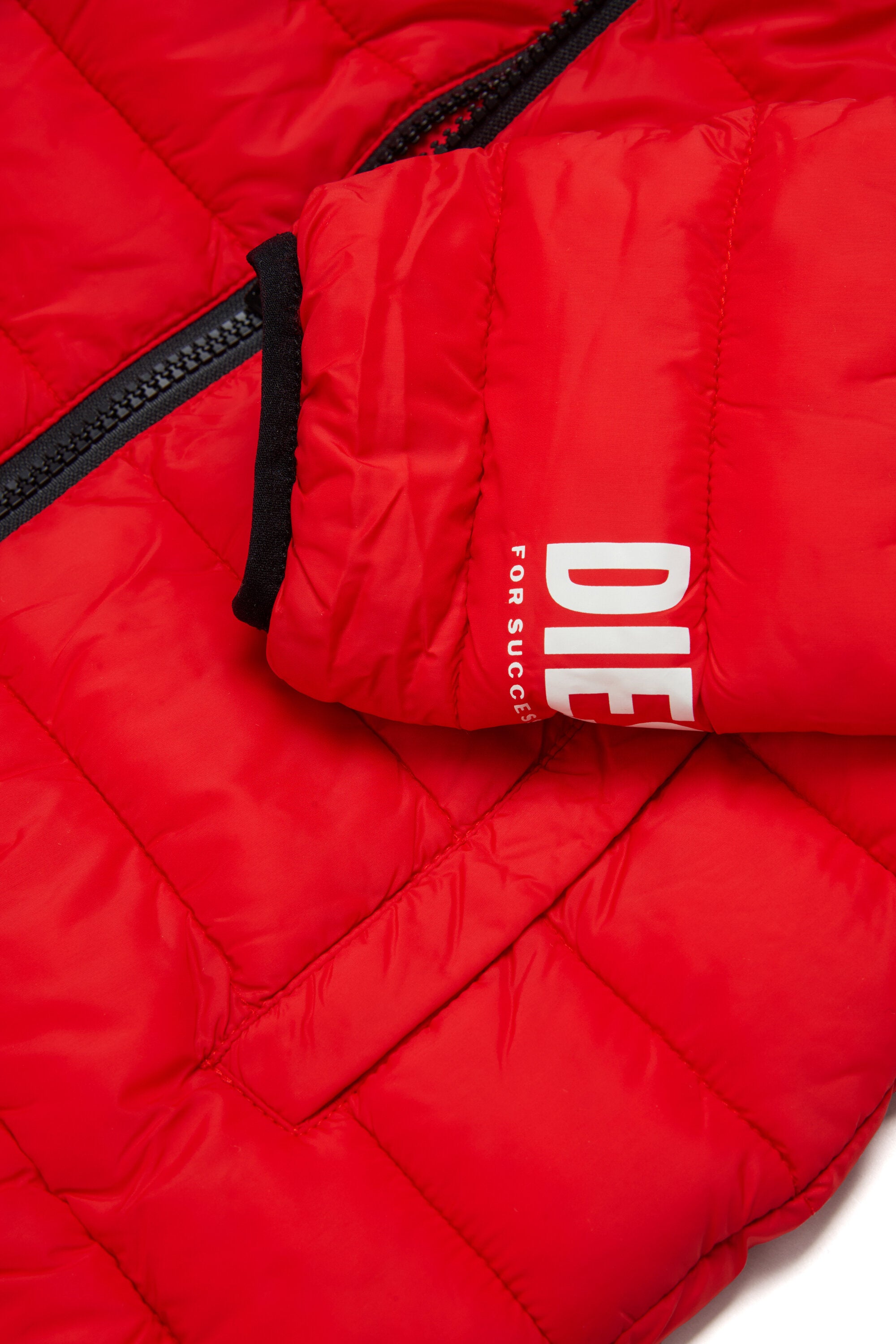 Padded jacket with printed logo