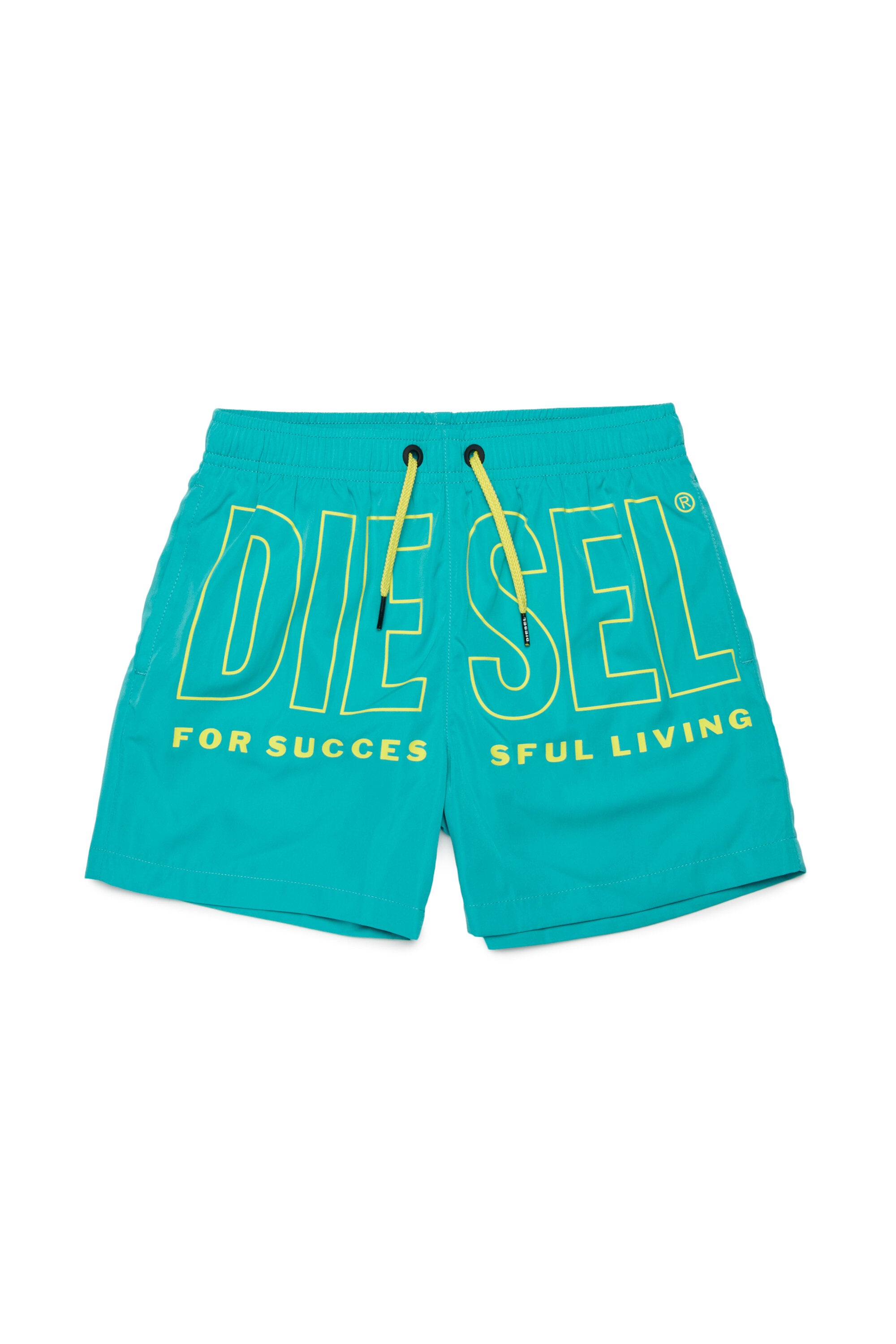 Boxer swimsuit with logo