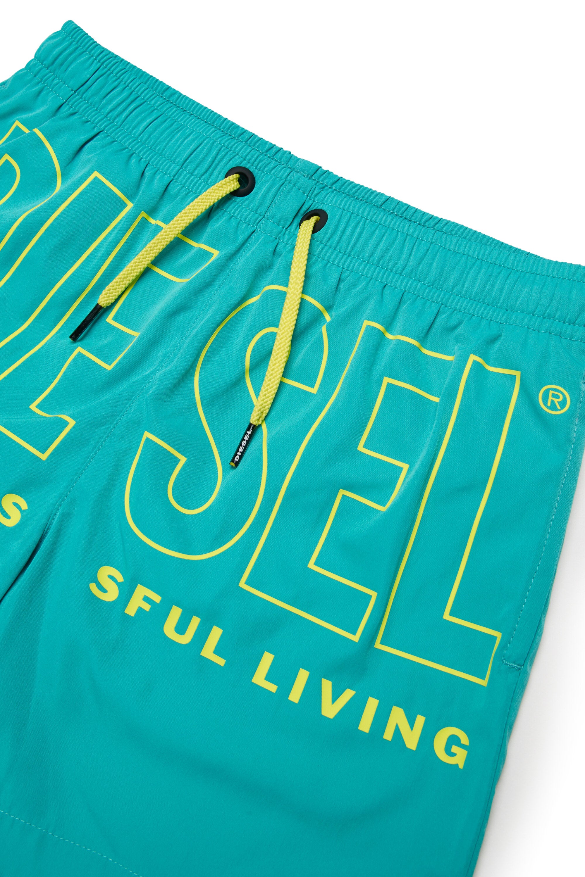 Boxer swimsuit with logo