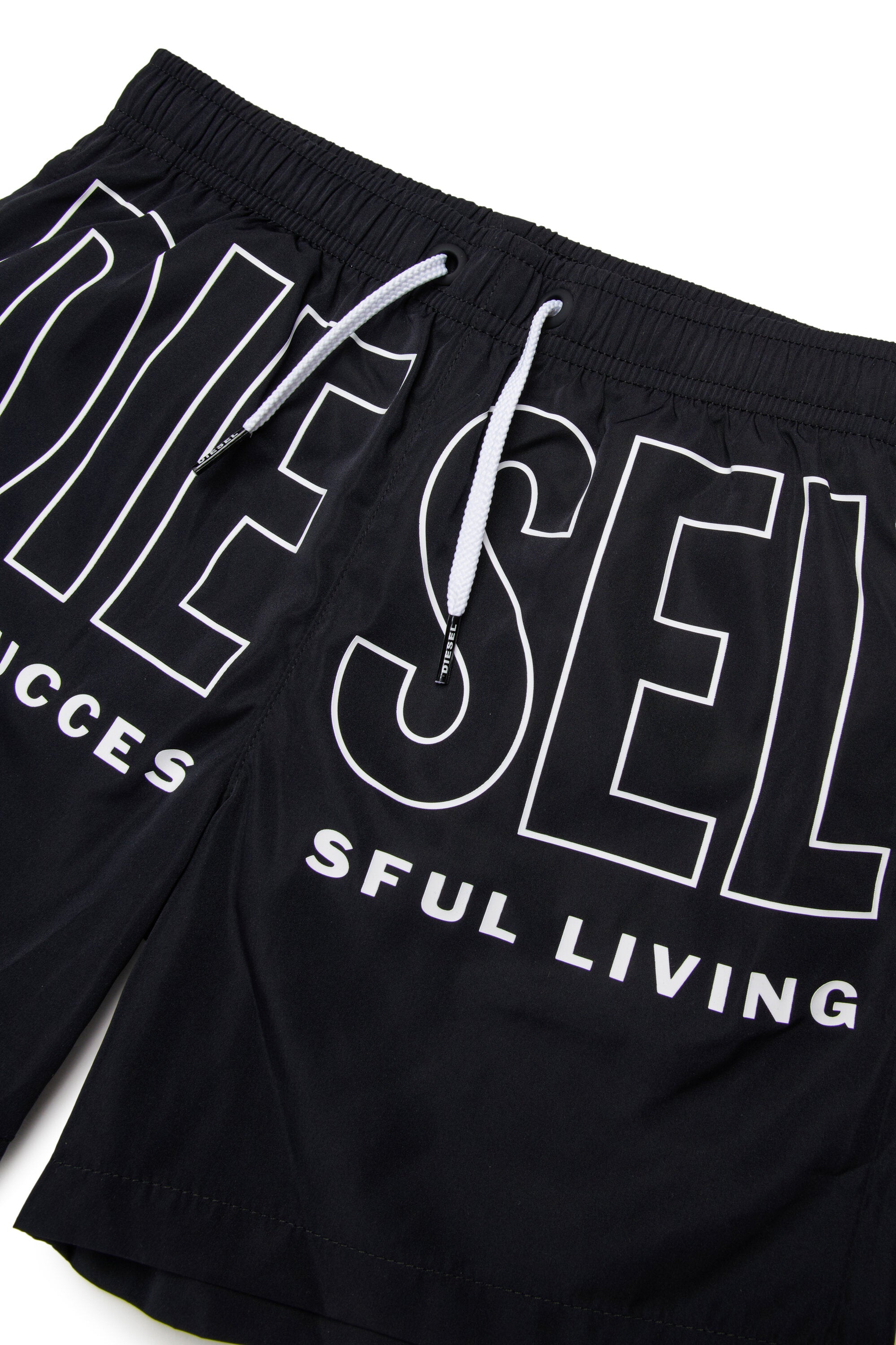 Boxer swimsuit with logo