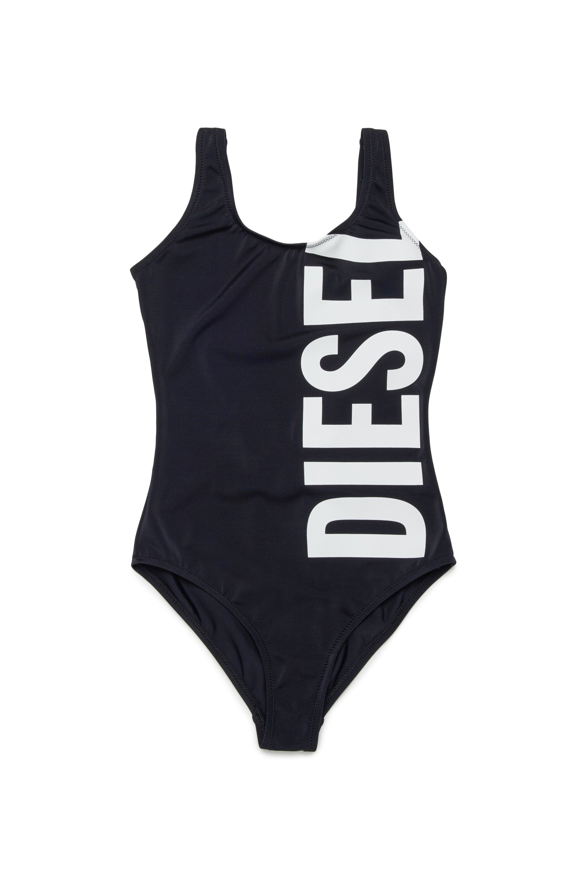 One-piece swimsuit with logo