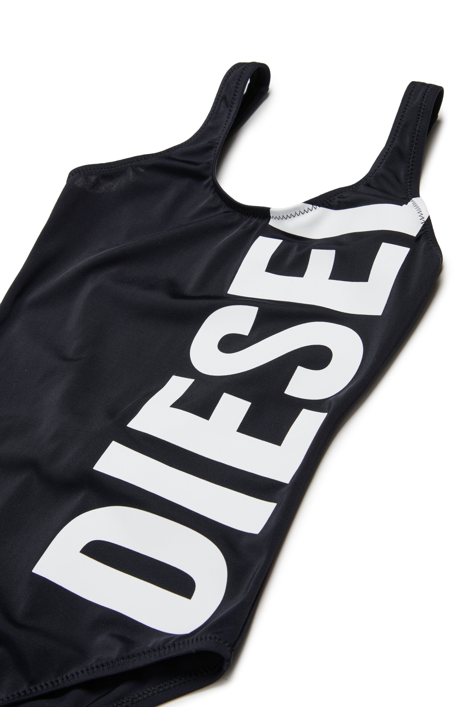 One-piece swimsuit with logo